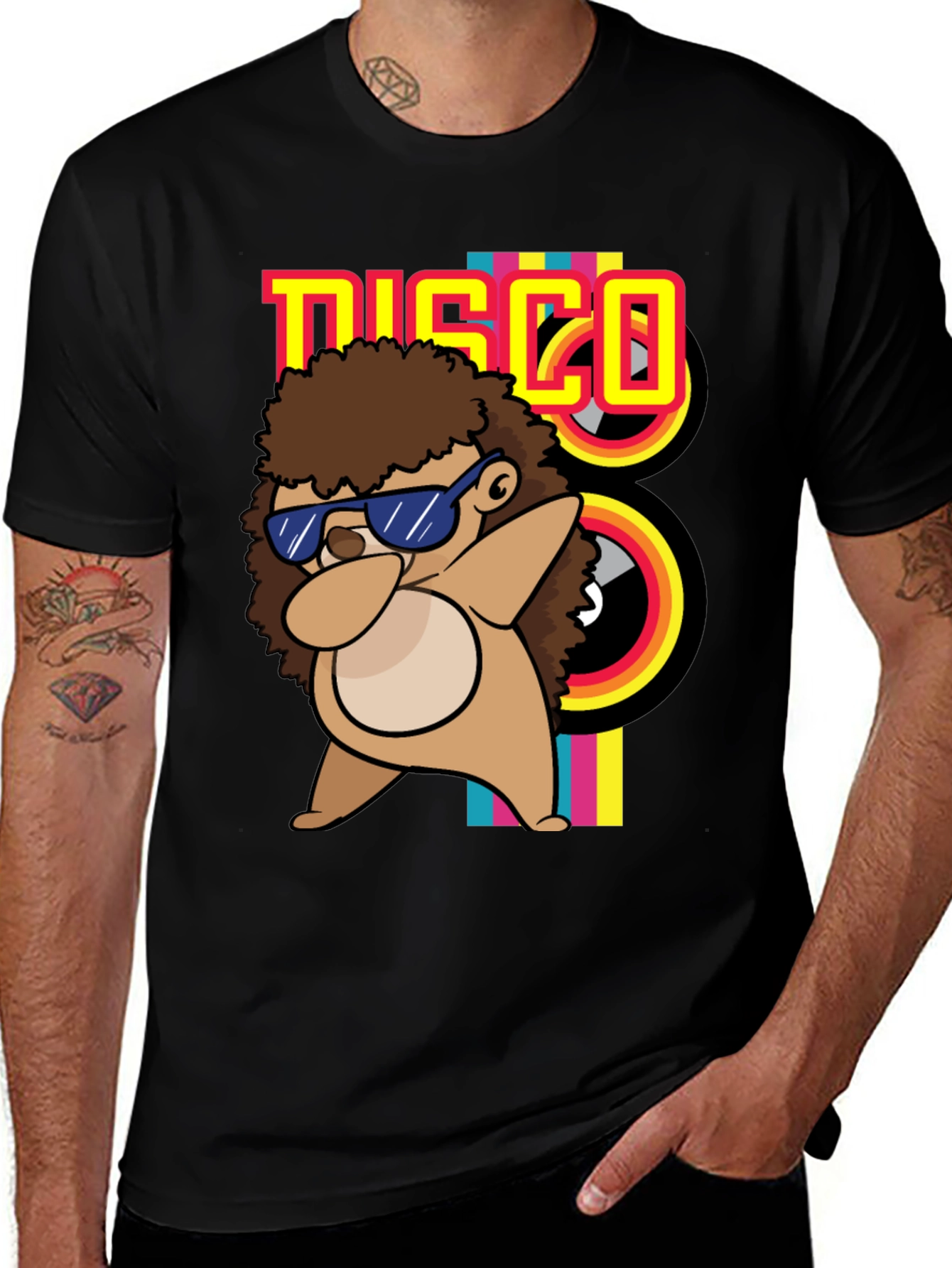 Dabbing Hedgehog Disco T-Shirt