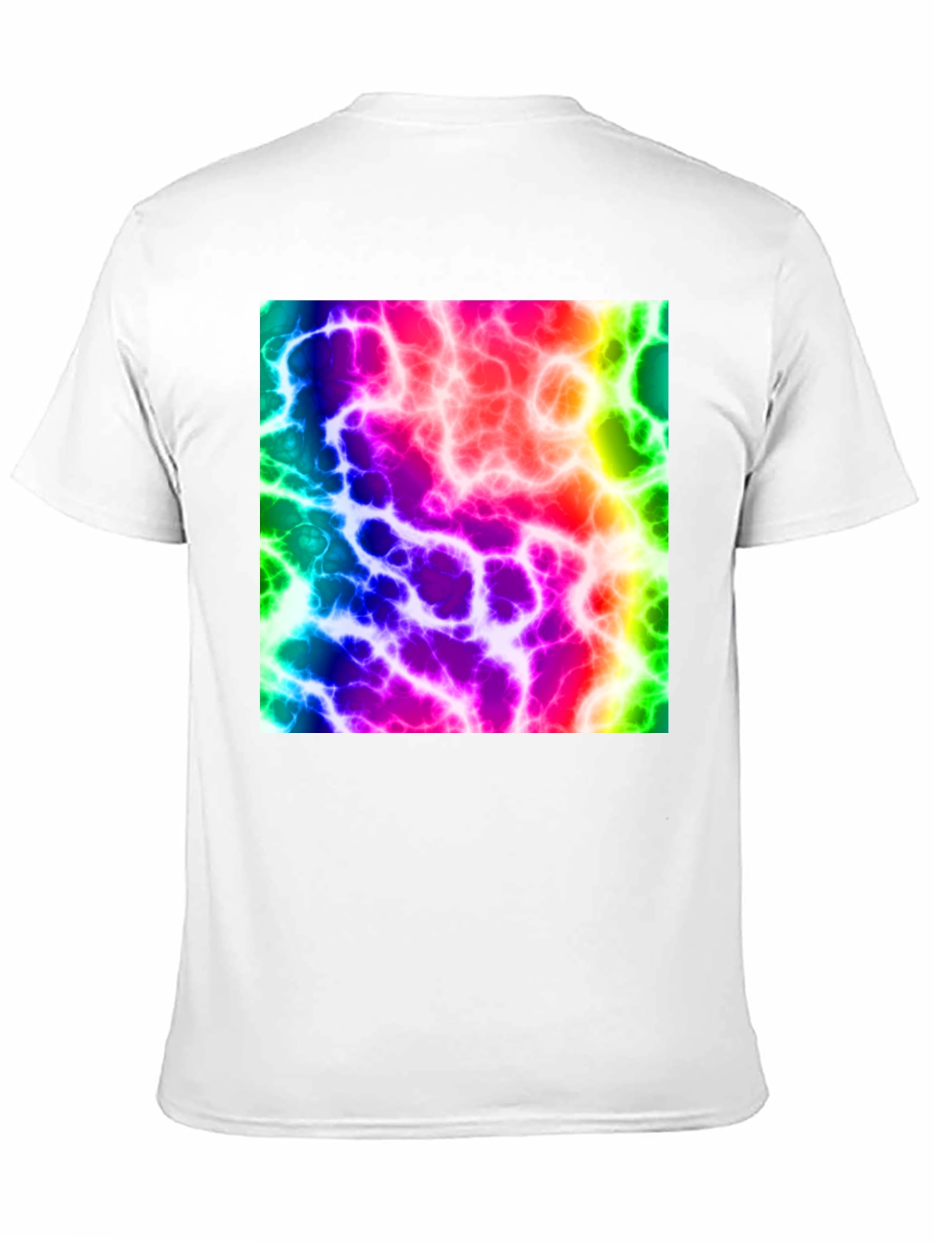 Rainbow Lightning Graphic Black T-Shirt