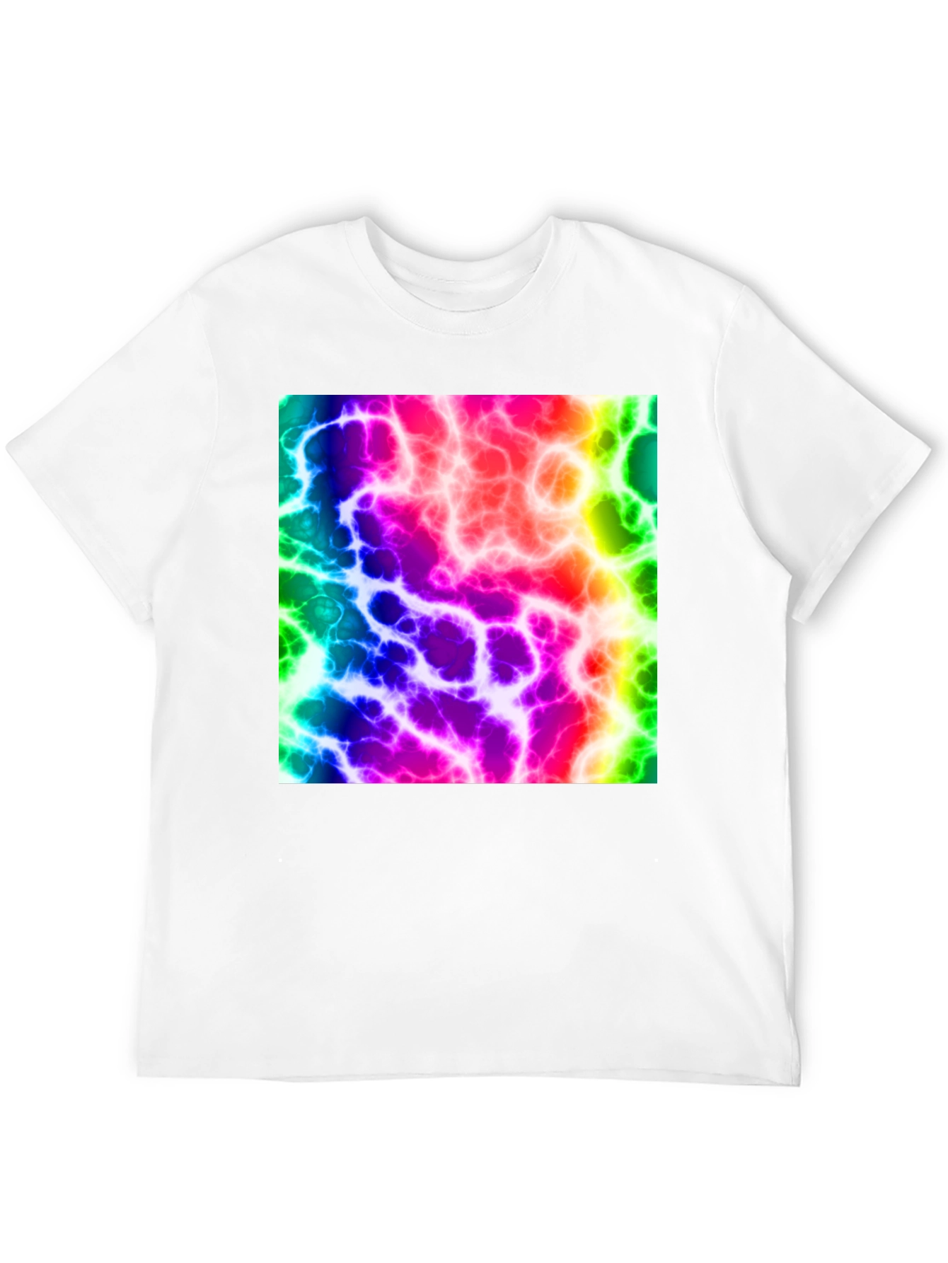 Rainbow Lightning Graphic Black T-Shirt