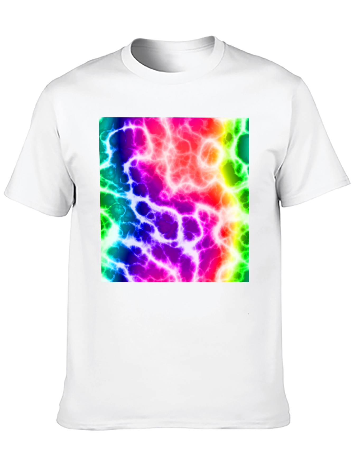 Rainbow Lightning Graphic Black T-Shirt