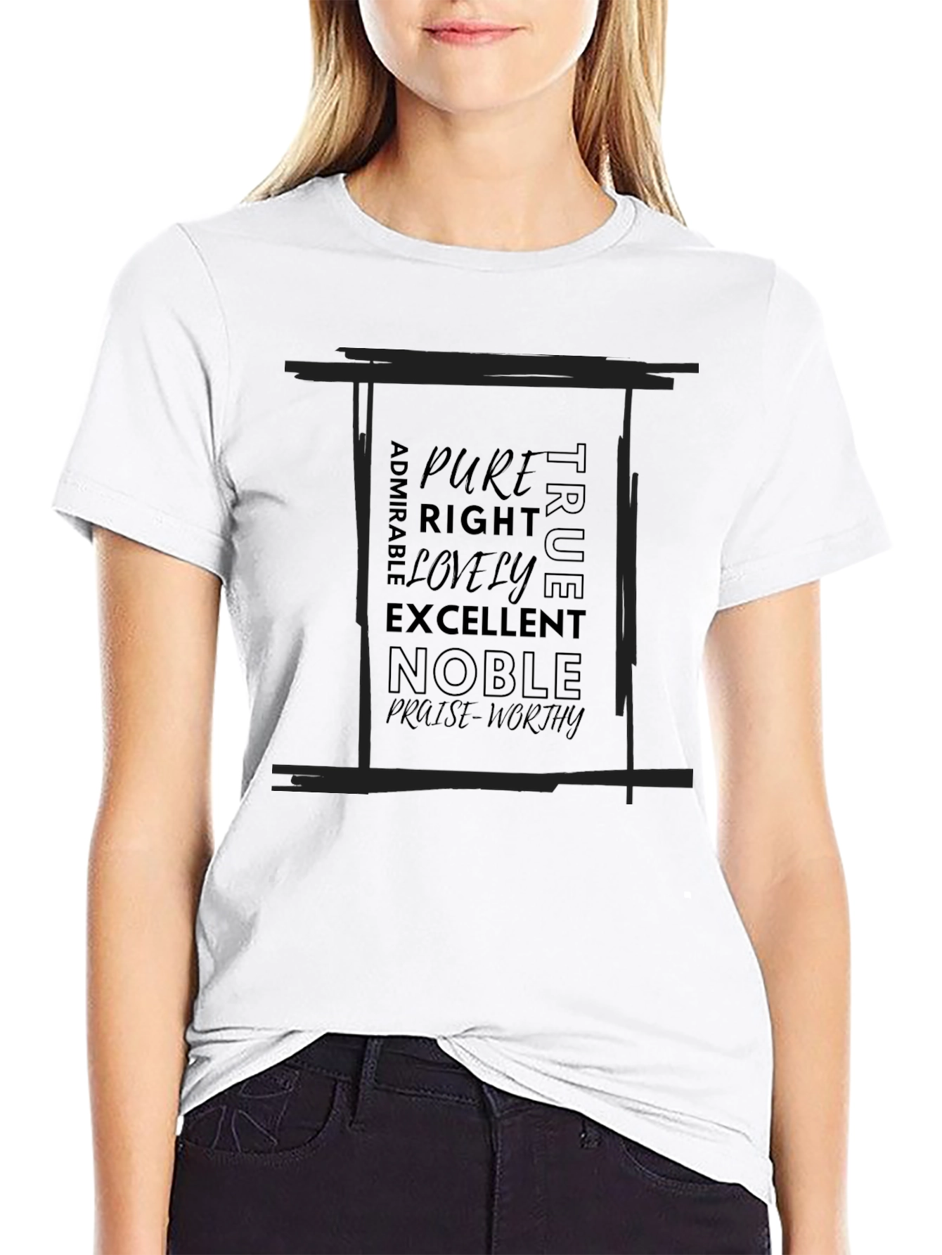 Inspirational Word Art Black T-Shirt