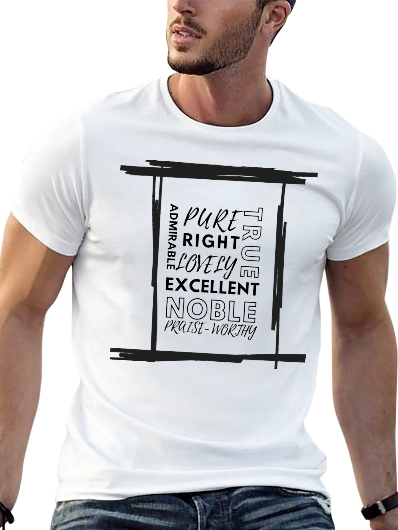Inspirational Word Art Black T-Shirt