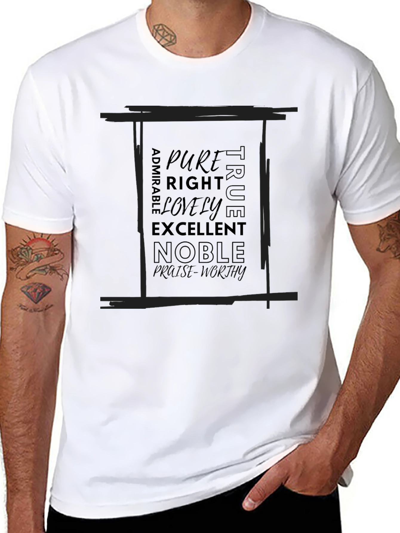 Inspirational Word Art Black T-Shirt