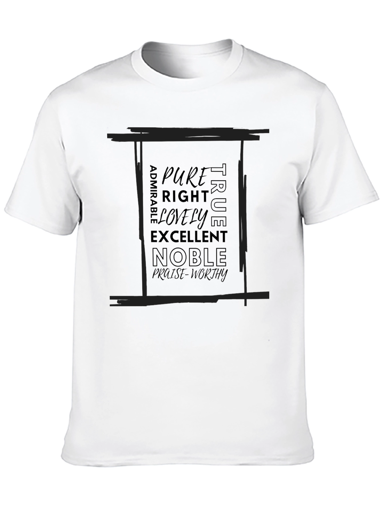 Inspirational Word Art Black T-Shirt