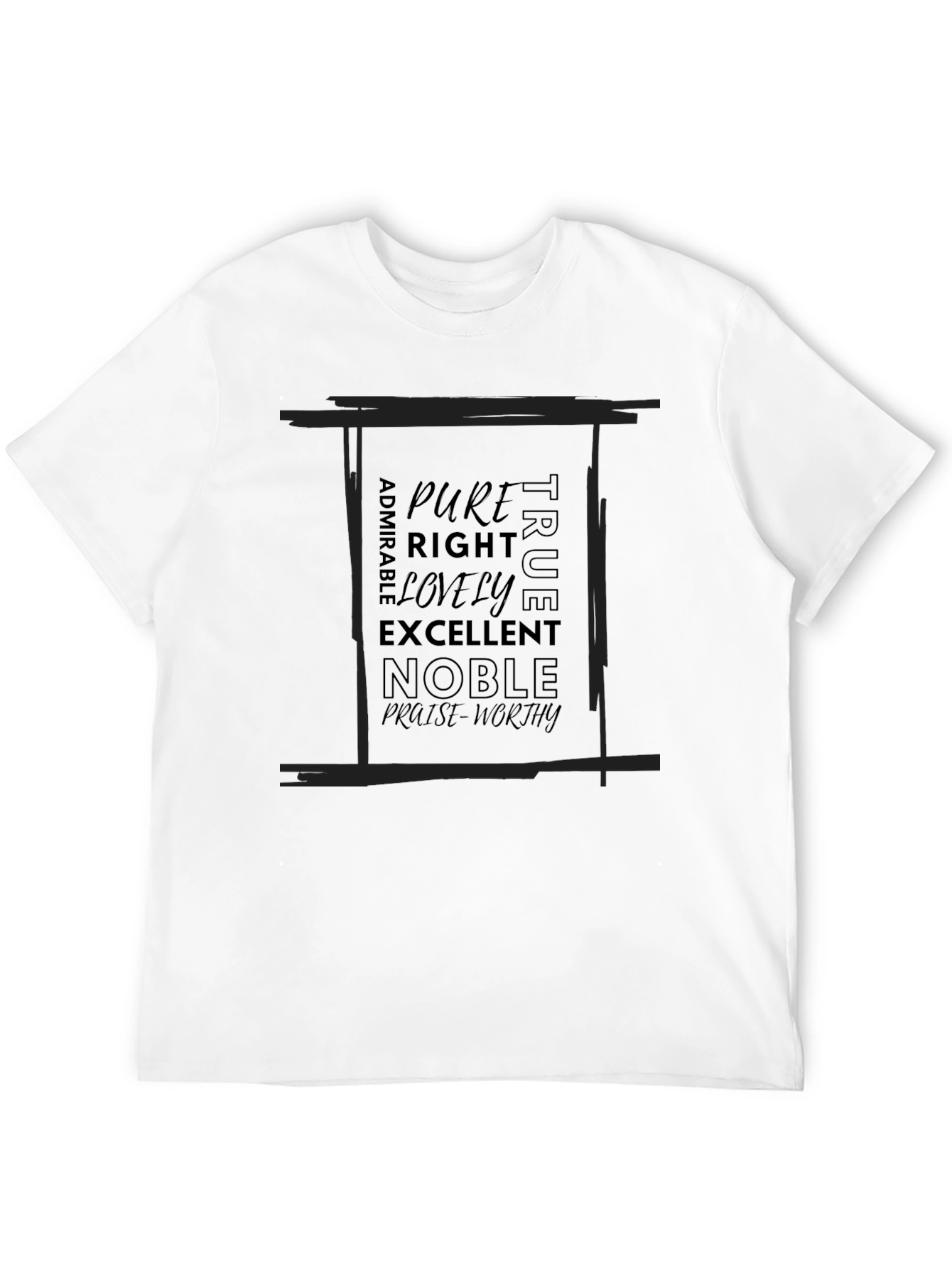 Inspirational Word Art Black T-Shirt