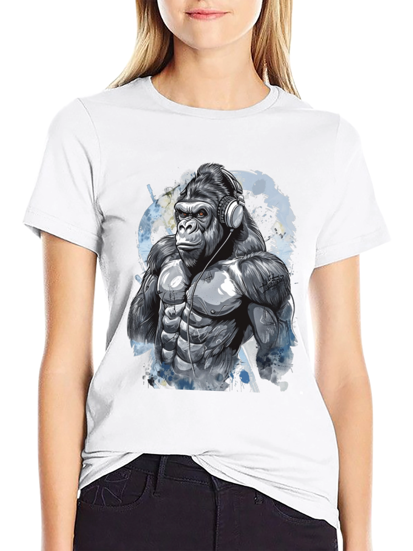 Gorilla DJ Graphic Tee - Cool Black T-Shirt