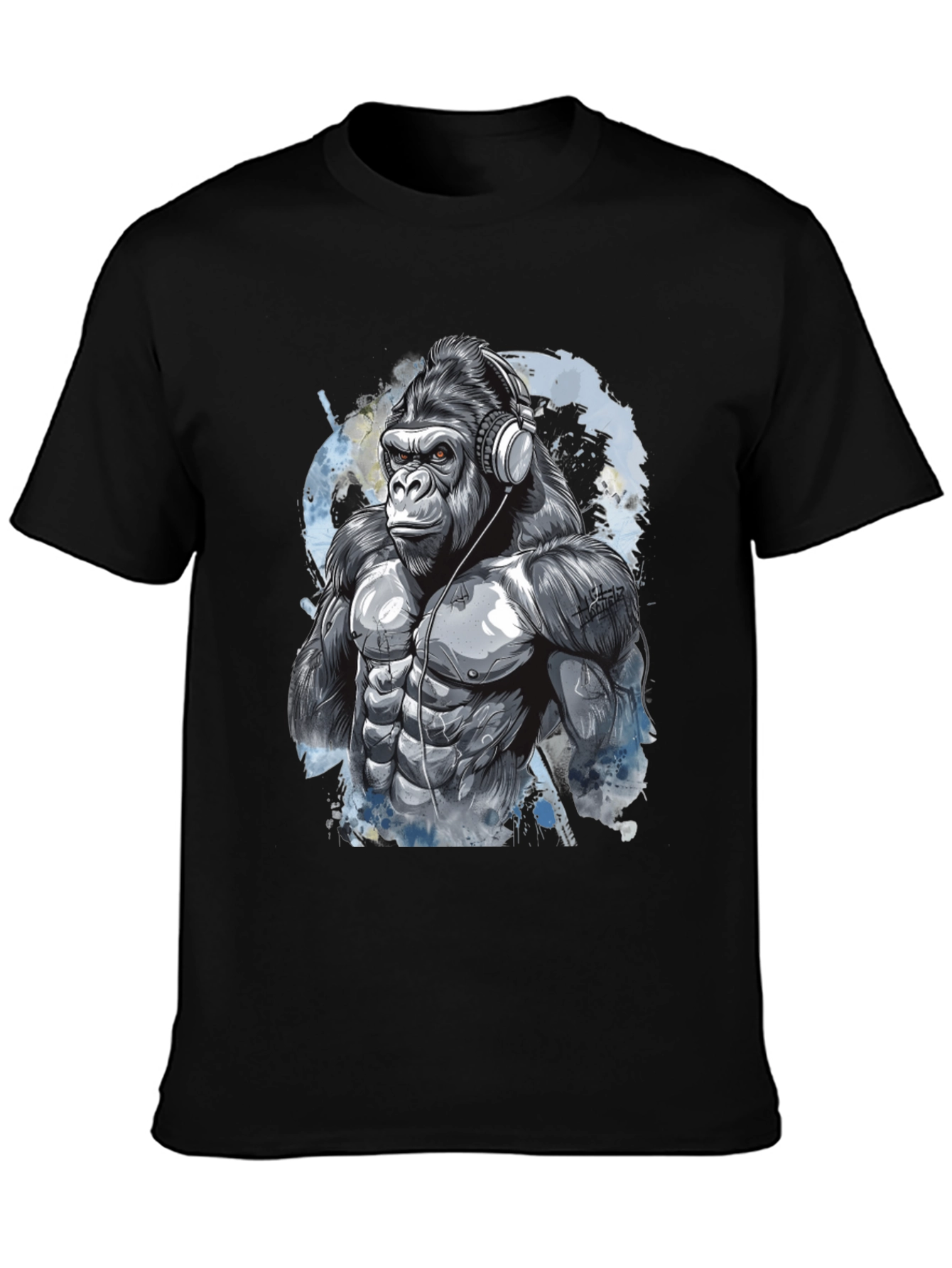 Gorilla DJ Graphic Tee - Cool Black T-Shirt