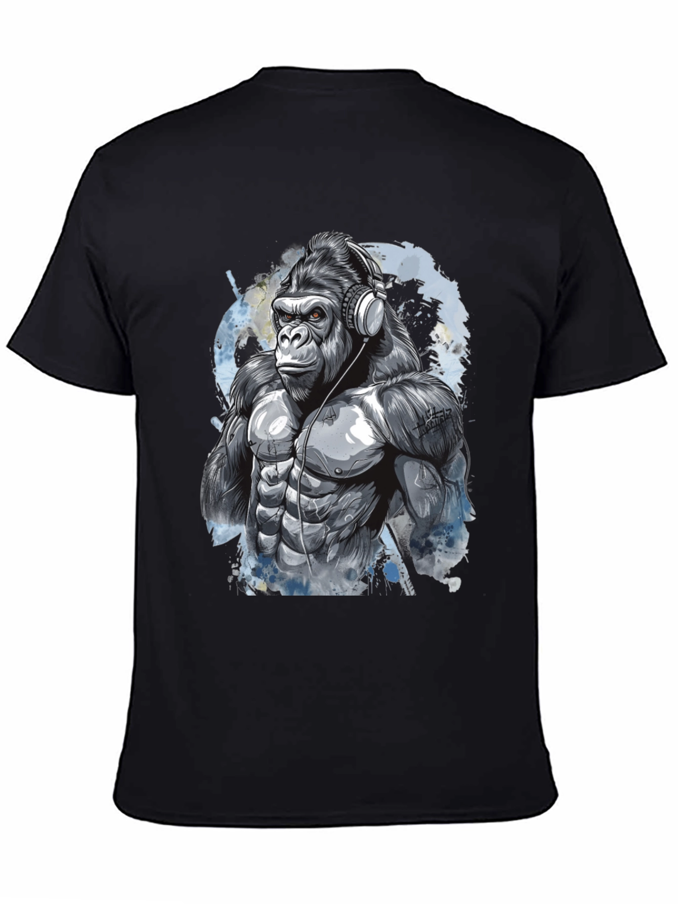Gorilla DJ Graphic Tee - Cool Black T-Shirt