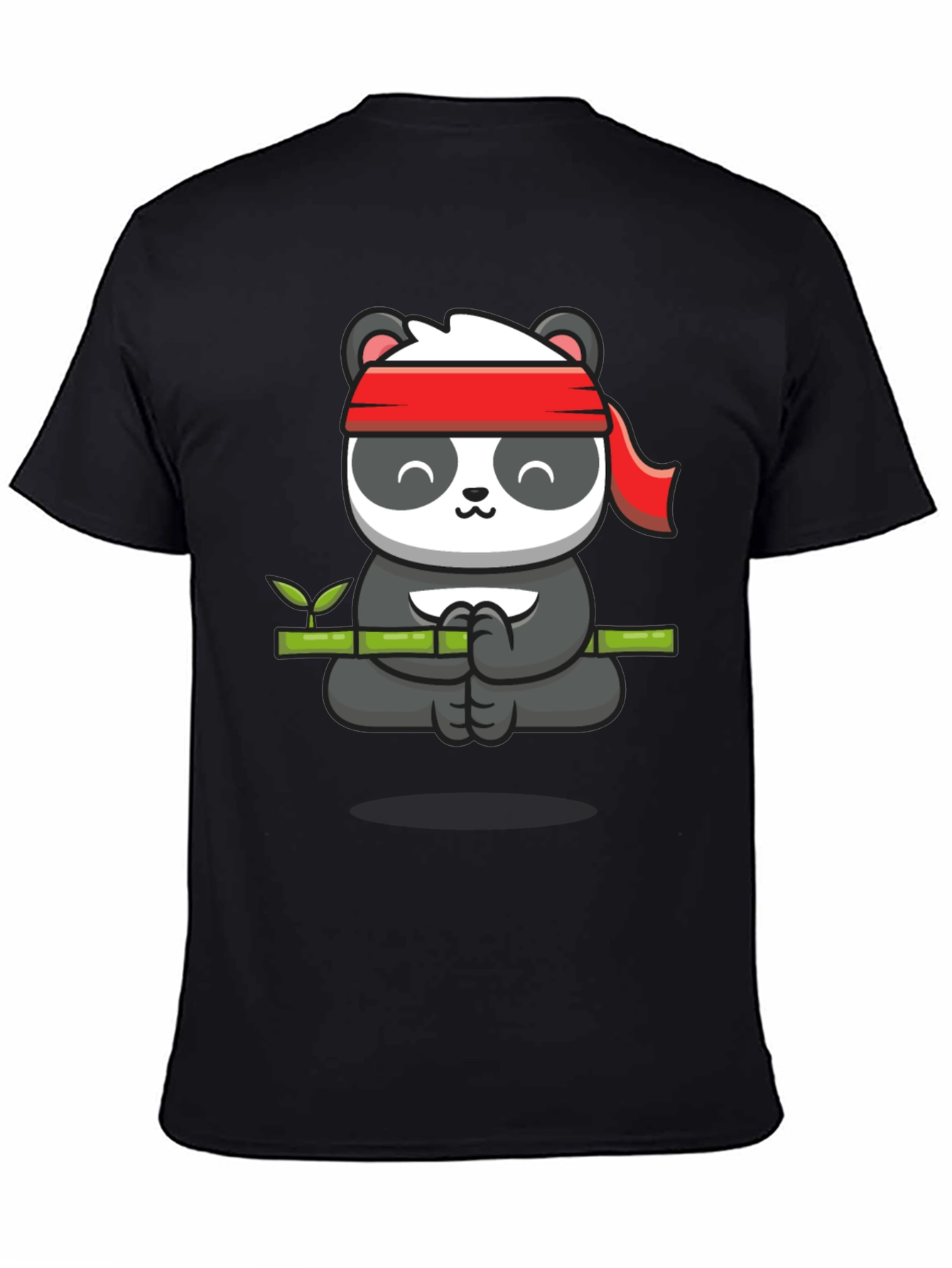 Zen Panda T-Shirt - Meditating Panda on Bamboo
