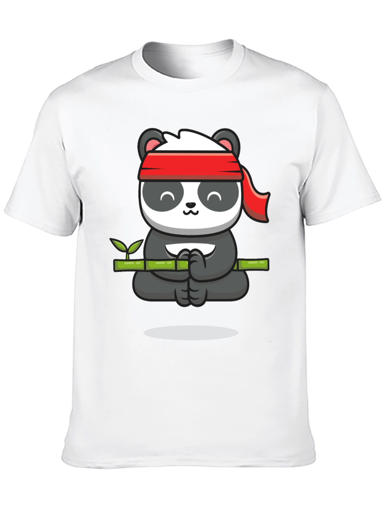 Zen Panda T-Shirt - Meditating Panda on Bamboo