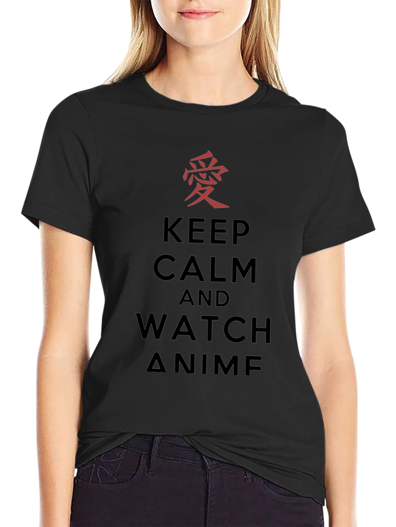 Keep Calm & Watch Anime T-Shirt - Black