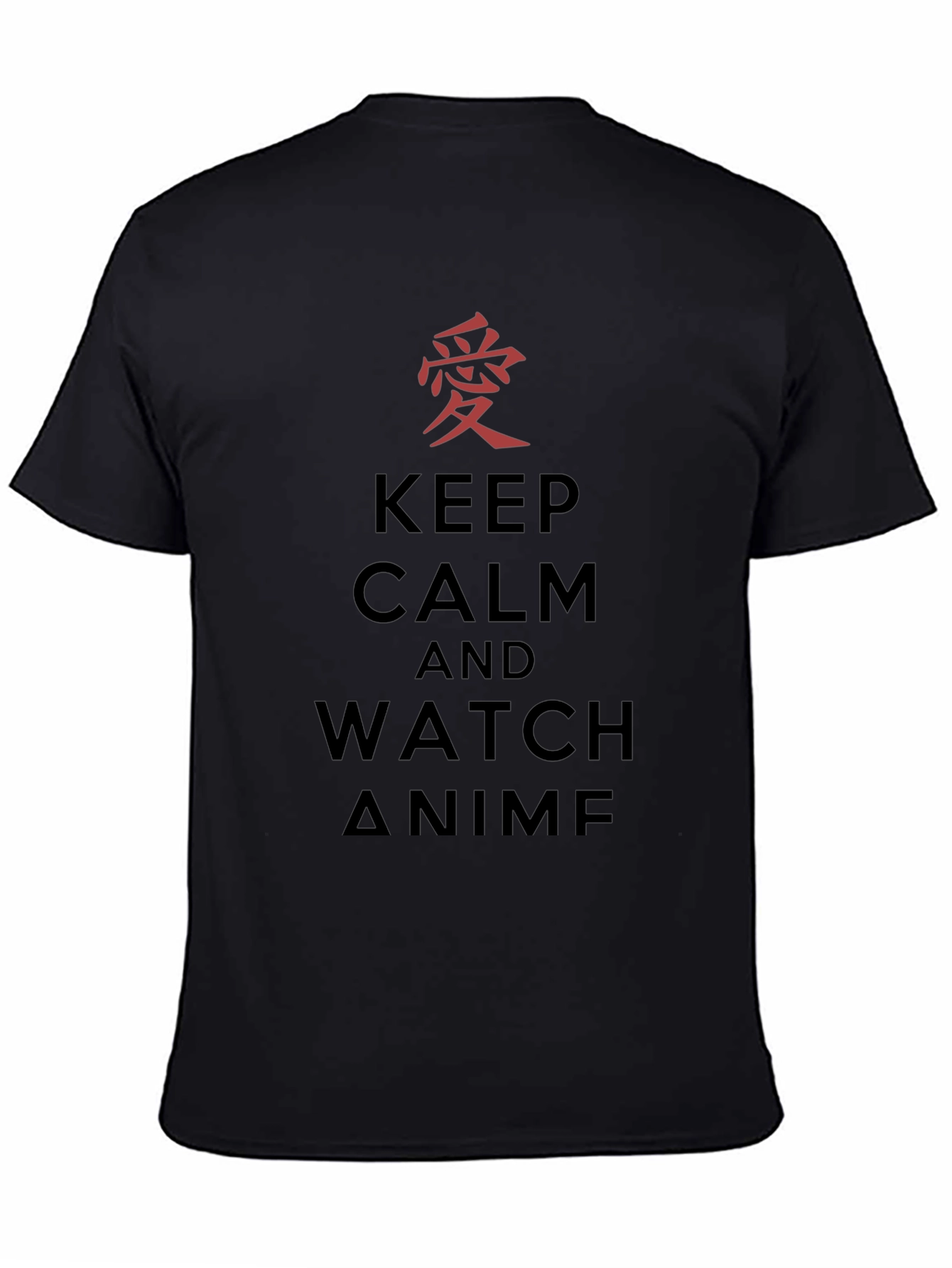 Keep Calm & Watch Anime T-Shirt - Black