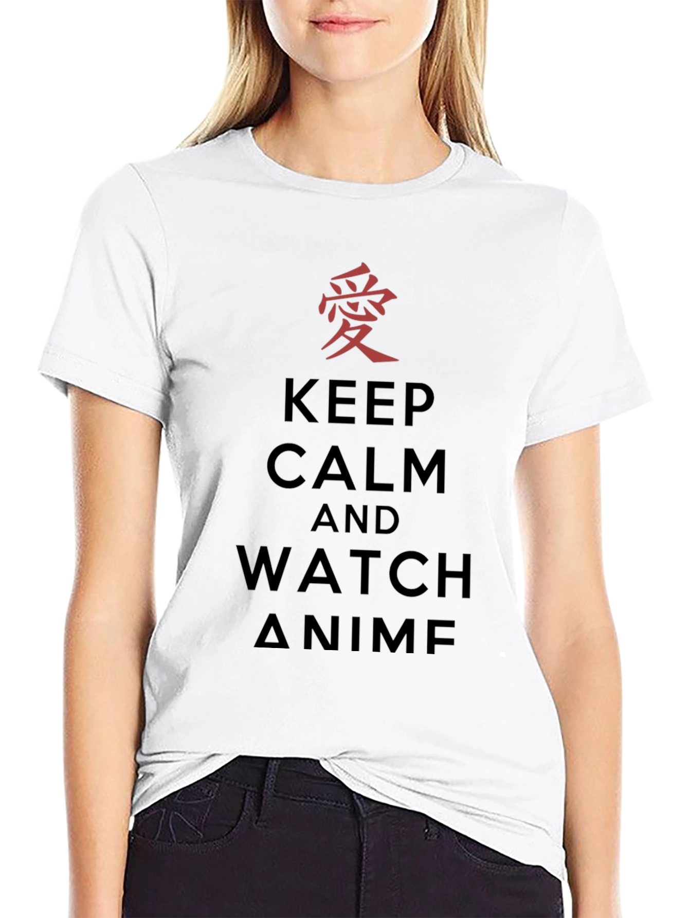 Keep Calm & Watch Anime T-Shirt - Black