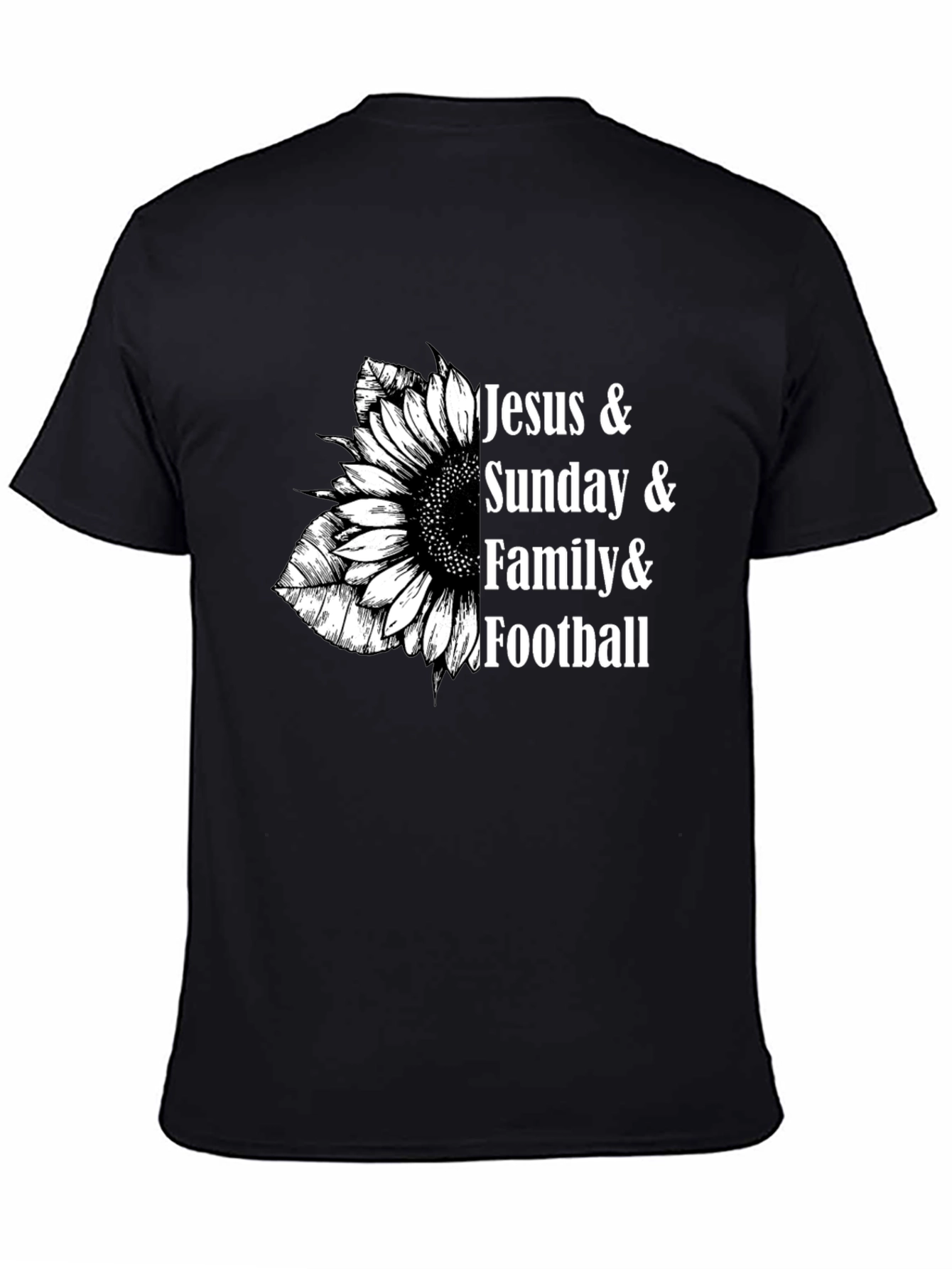 Jesus Sunday Family and Football T-Shirt