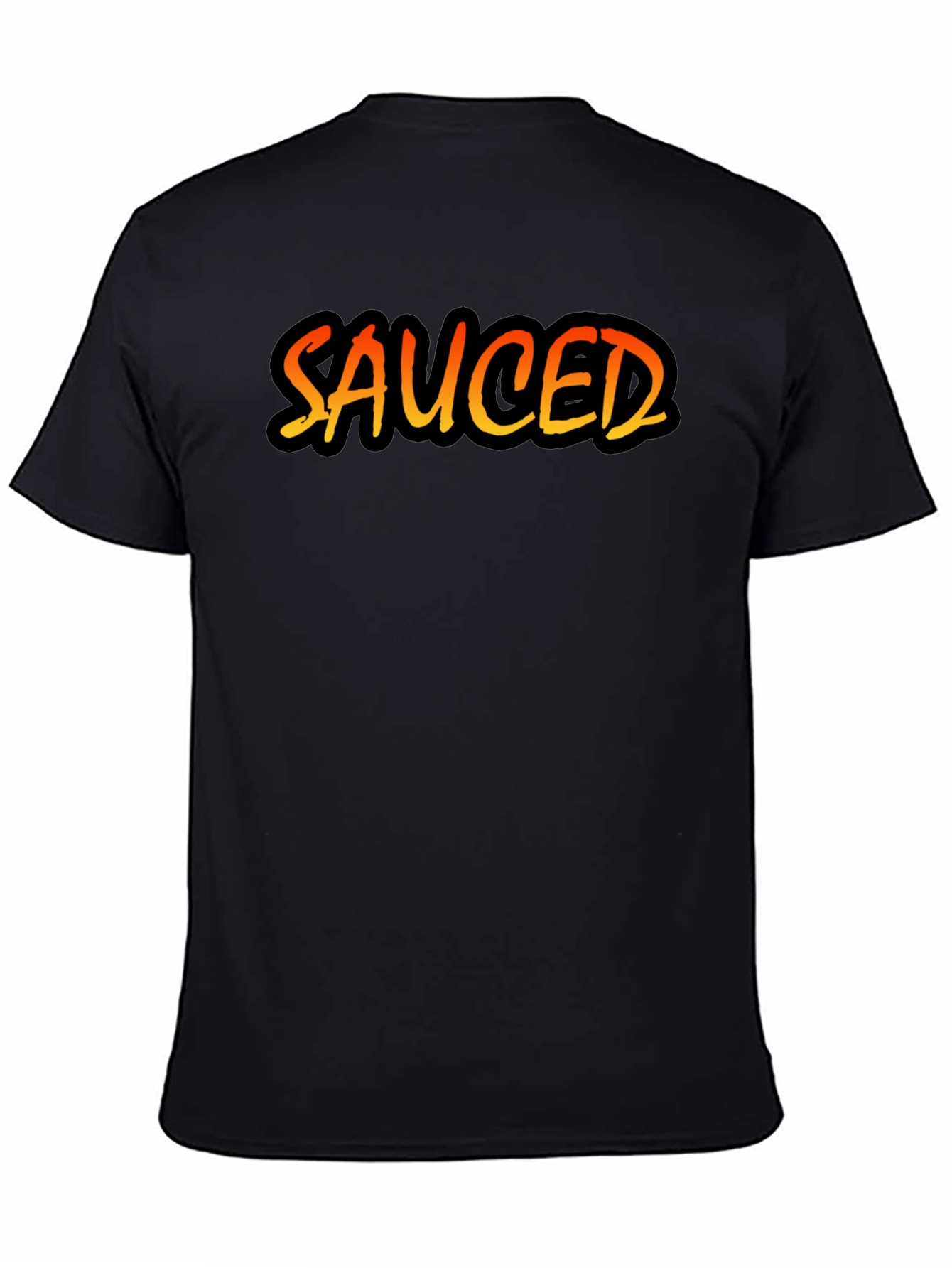 Sauced Graphic Tee - Black Cotton Blend T-Shirt