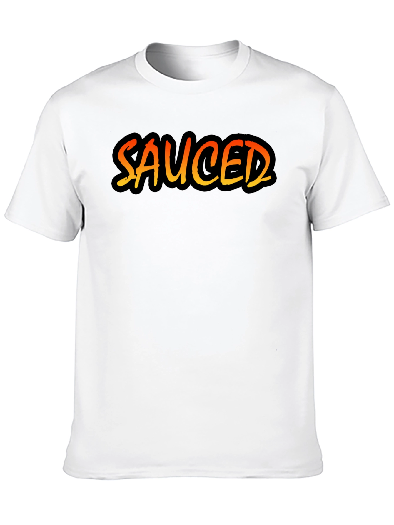 Sauced Graphic Tee - Black Cotton Blend T-Shirt