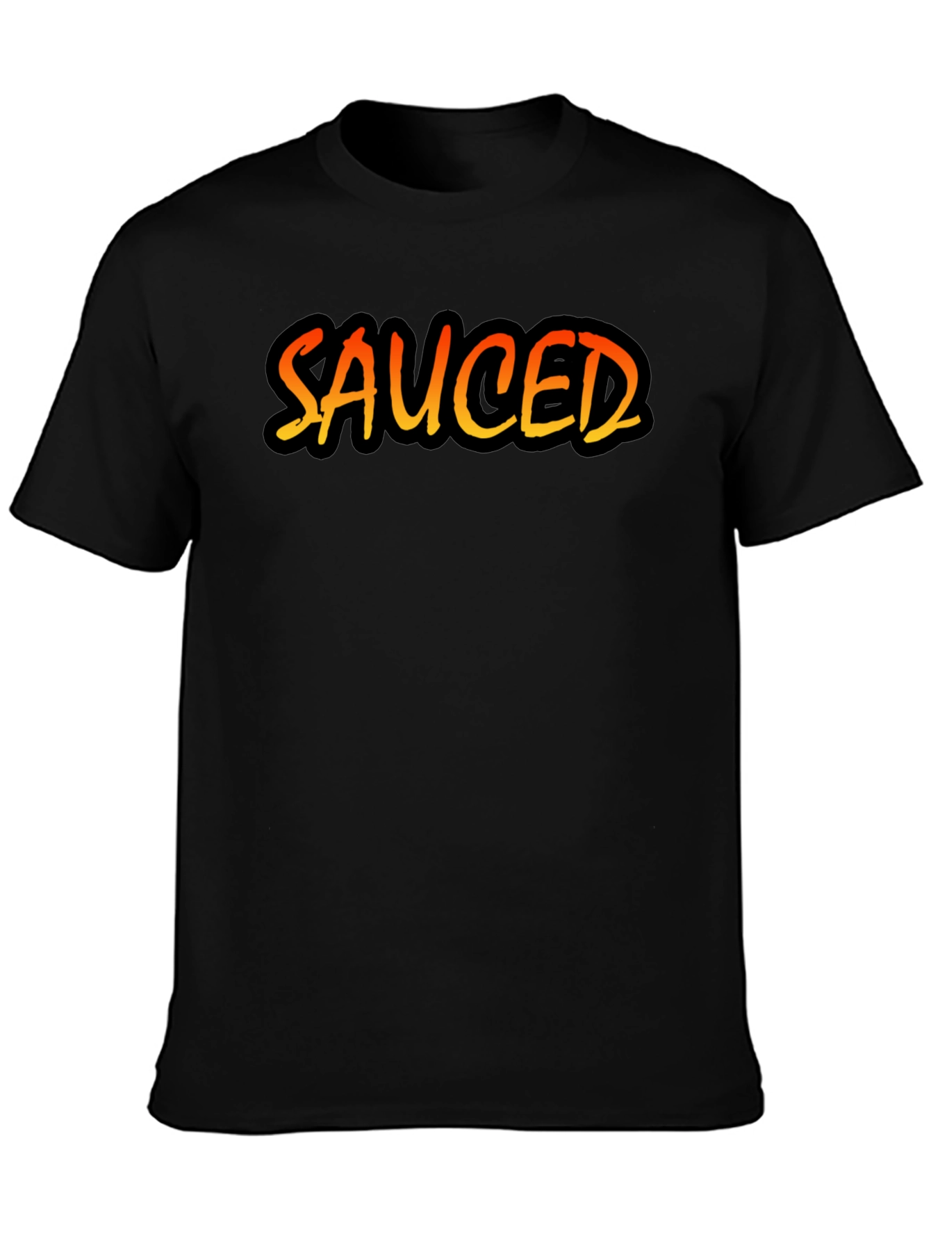 Sauced Graphic Tee - Black Cotton Blend T-Shirt