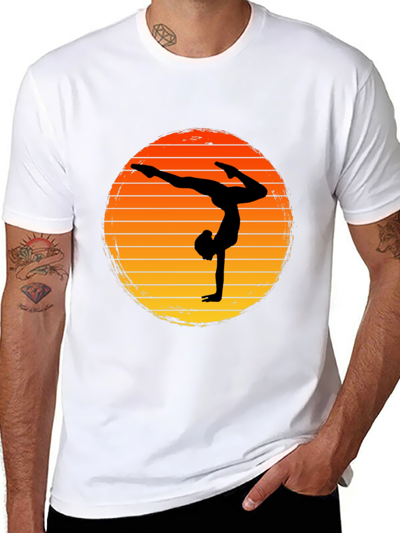 Gymnast Sunset Graphic T-Shirt
