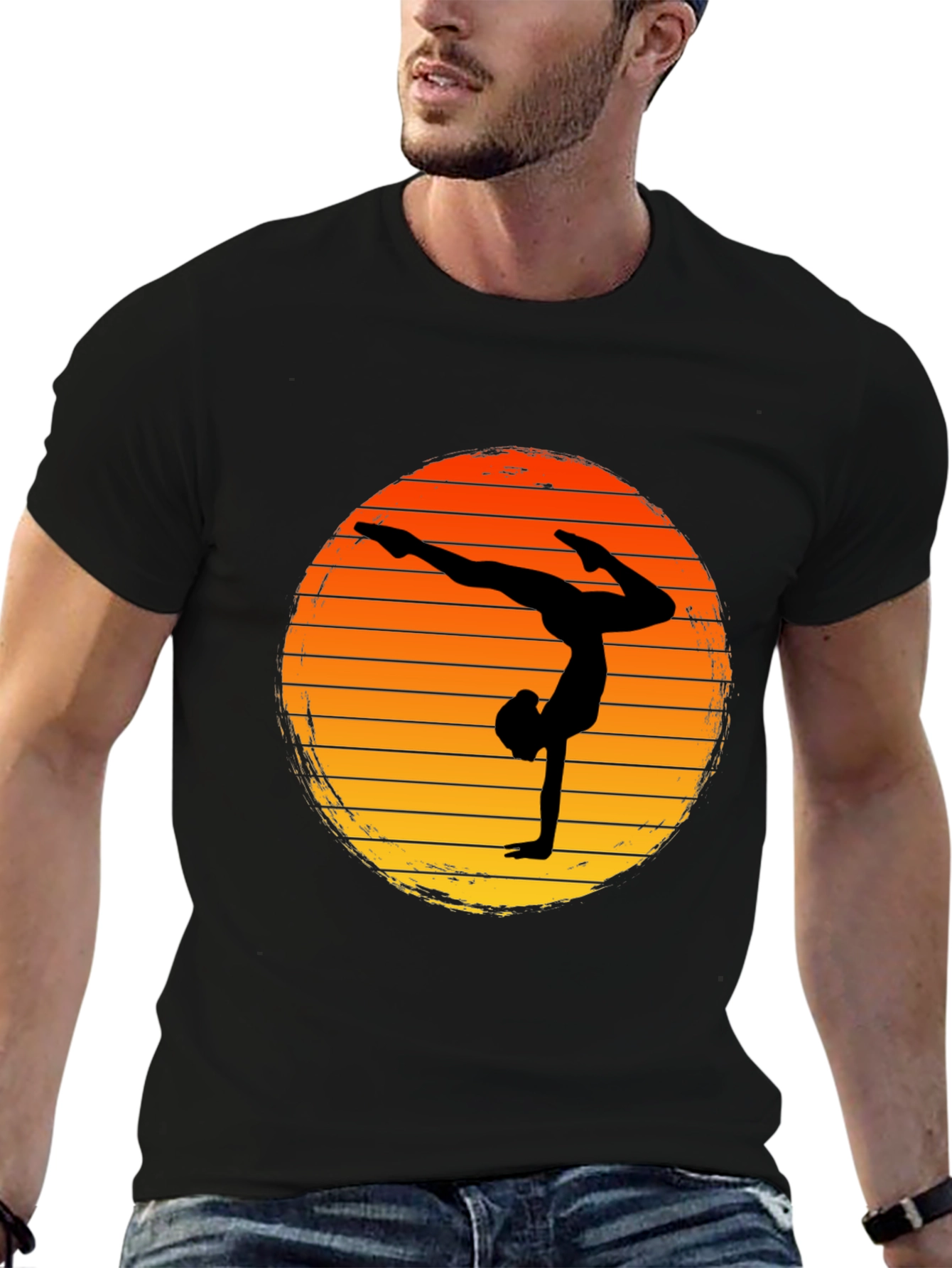 Gymnast Sunset Graphic T-Shirt