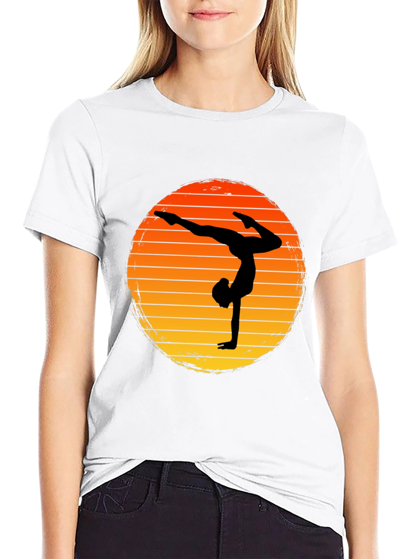 Gymnast Sunset Graphic T-Shirt