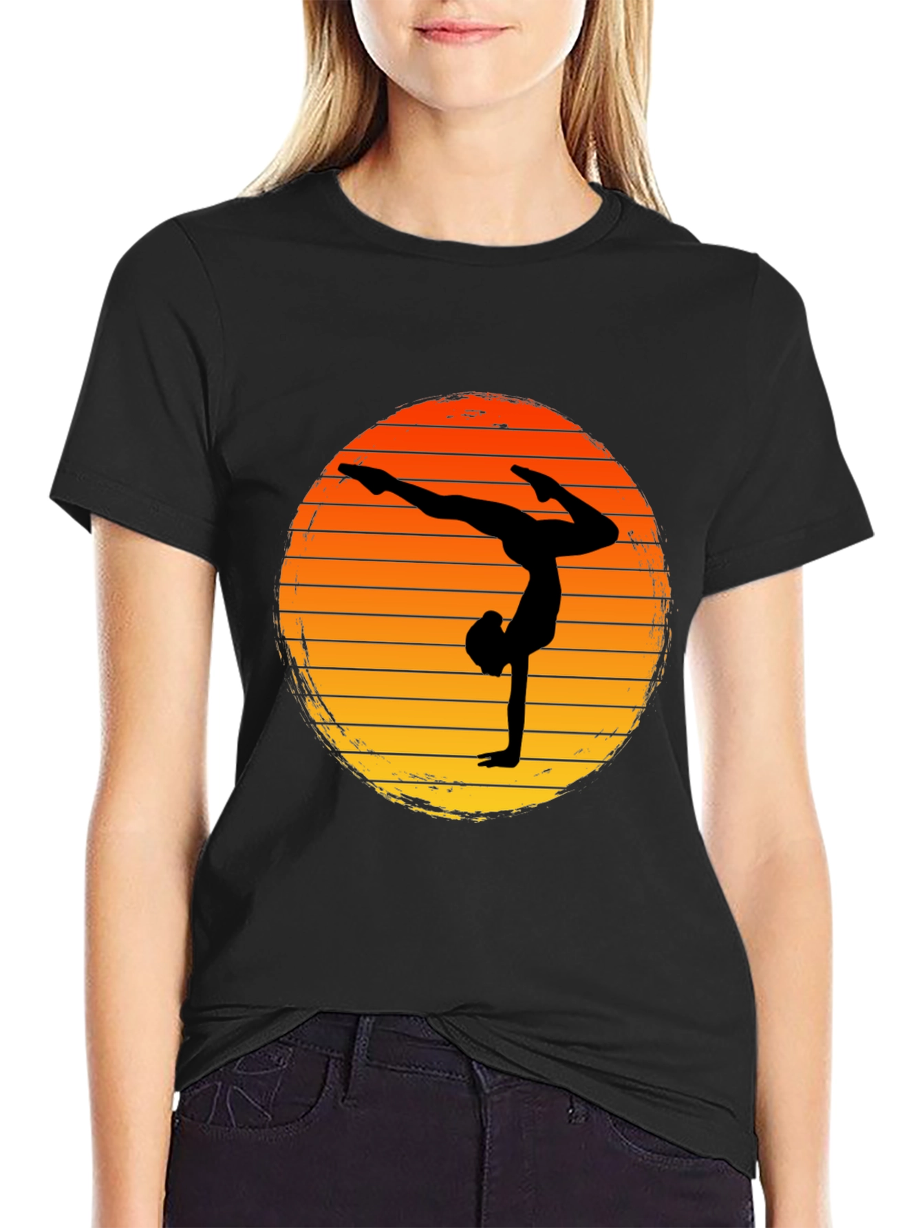 Gymnast Sunset Graphic T-Shirt