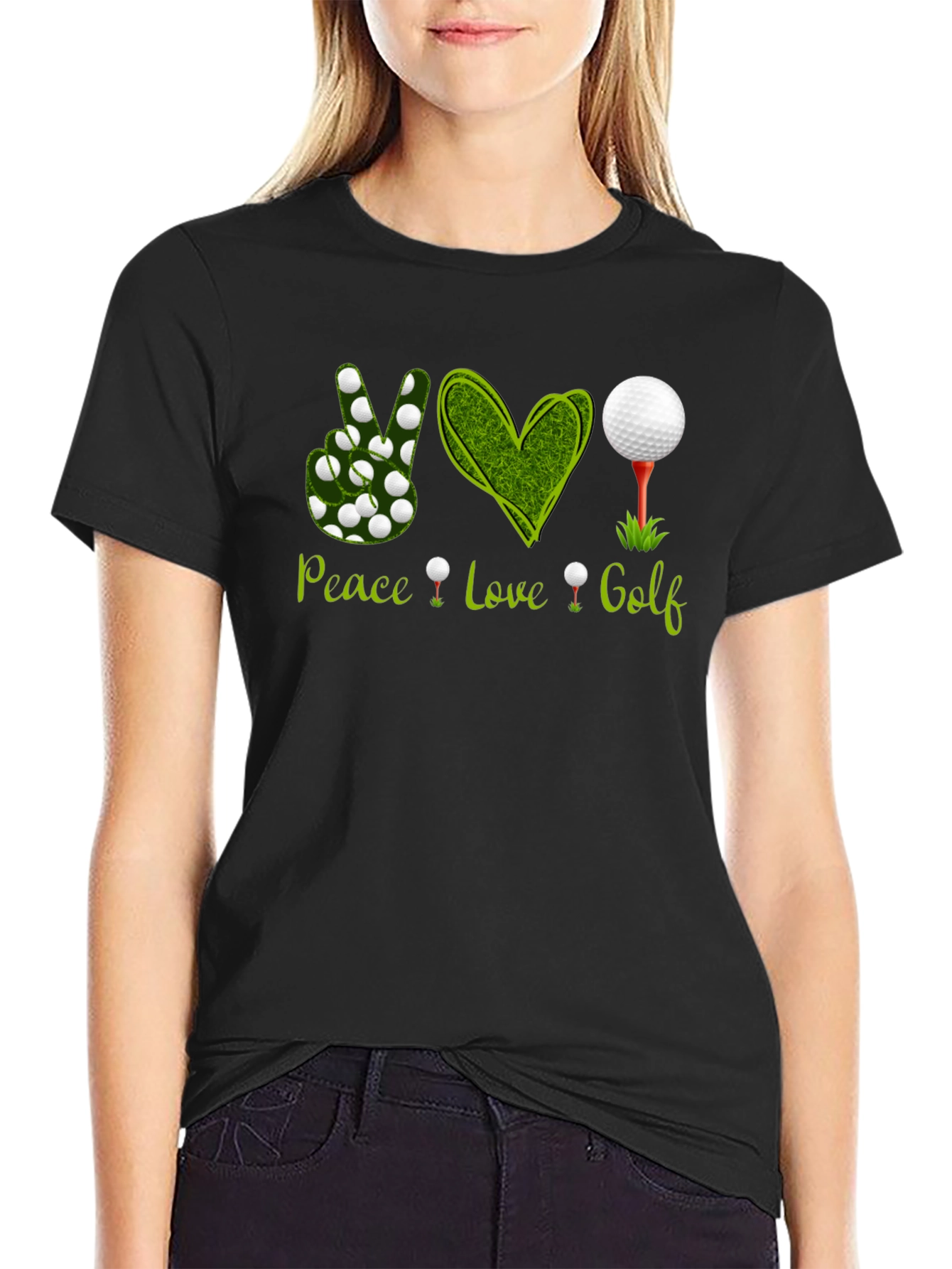 Peace Love Golf T-Shirt - Golfer Apparel
