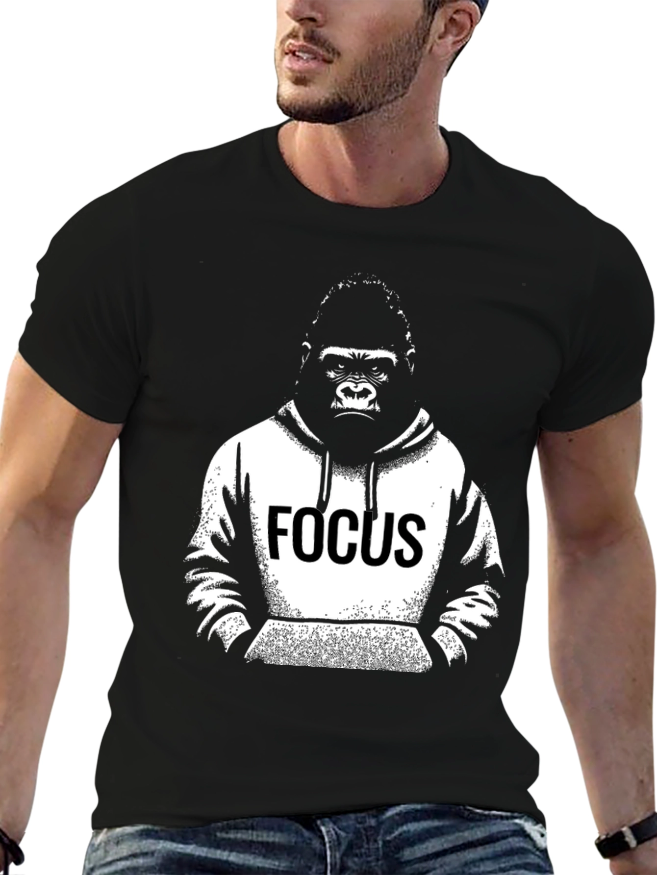 Focus Gorilla Graphic Tee - Black