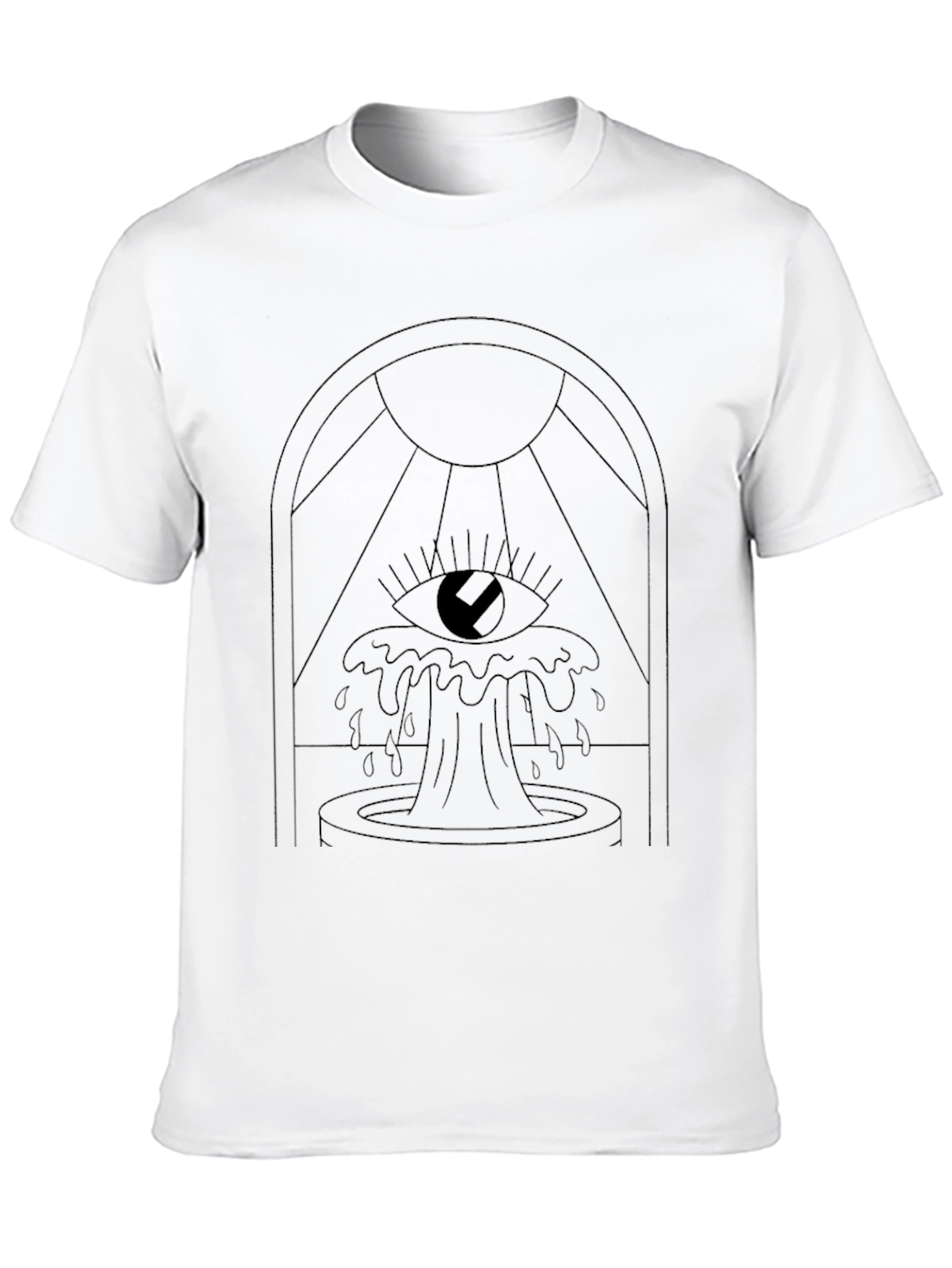 Eye Fountain Graphic Tee - Modern Black T-Shirt