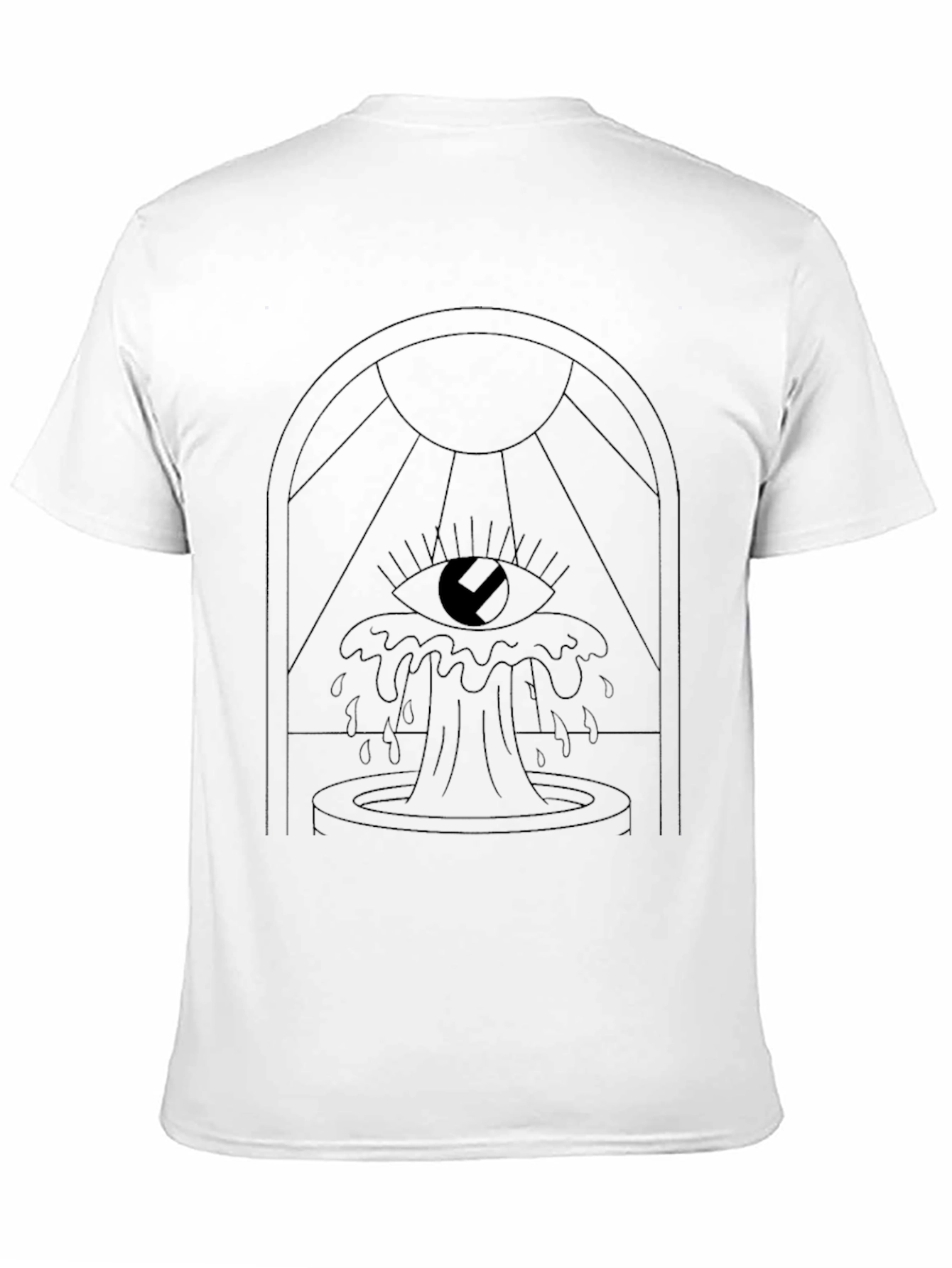 Eye Fountain Graphic Tee - Modern Black T-Shirt