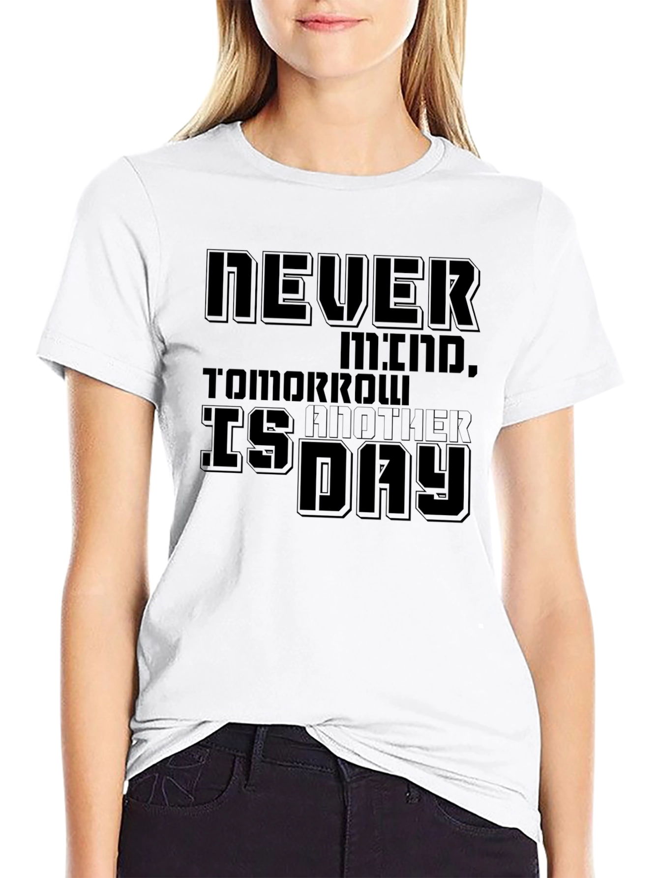 Never Mind Black Graphic T-Shirt
