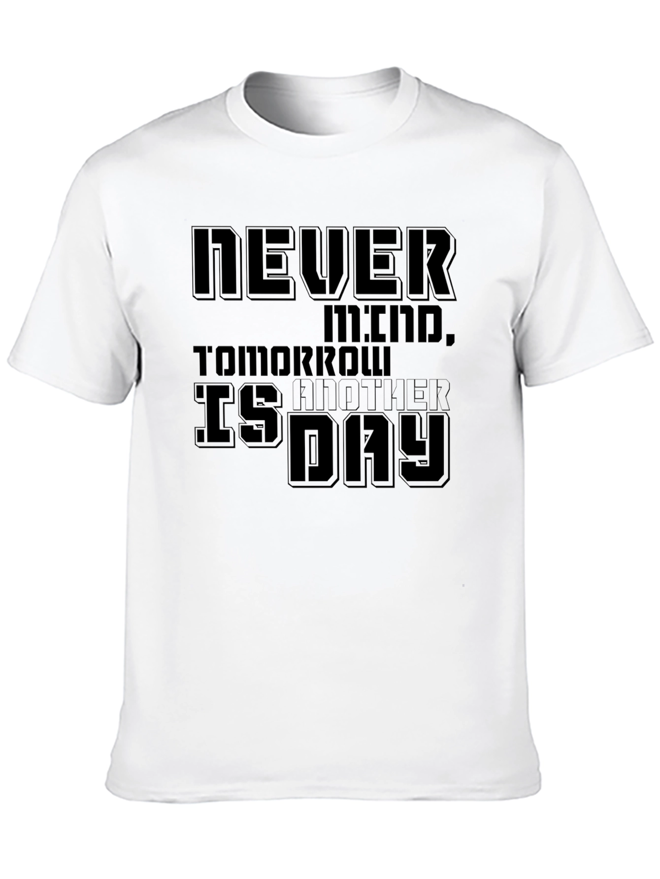 Never Mind Black Graphic T-Shirt
