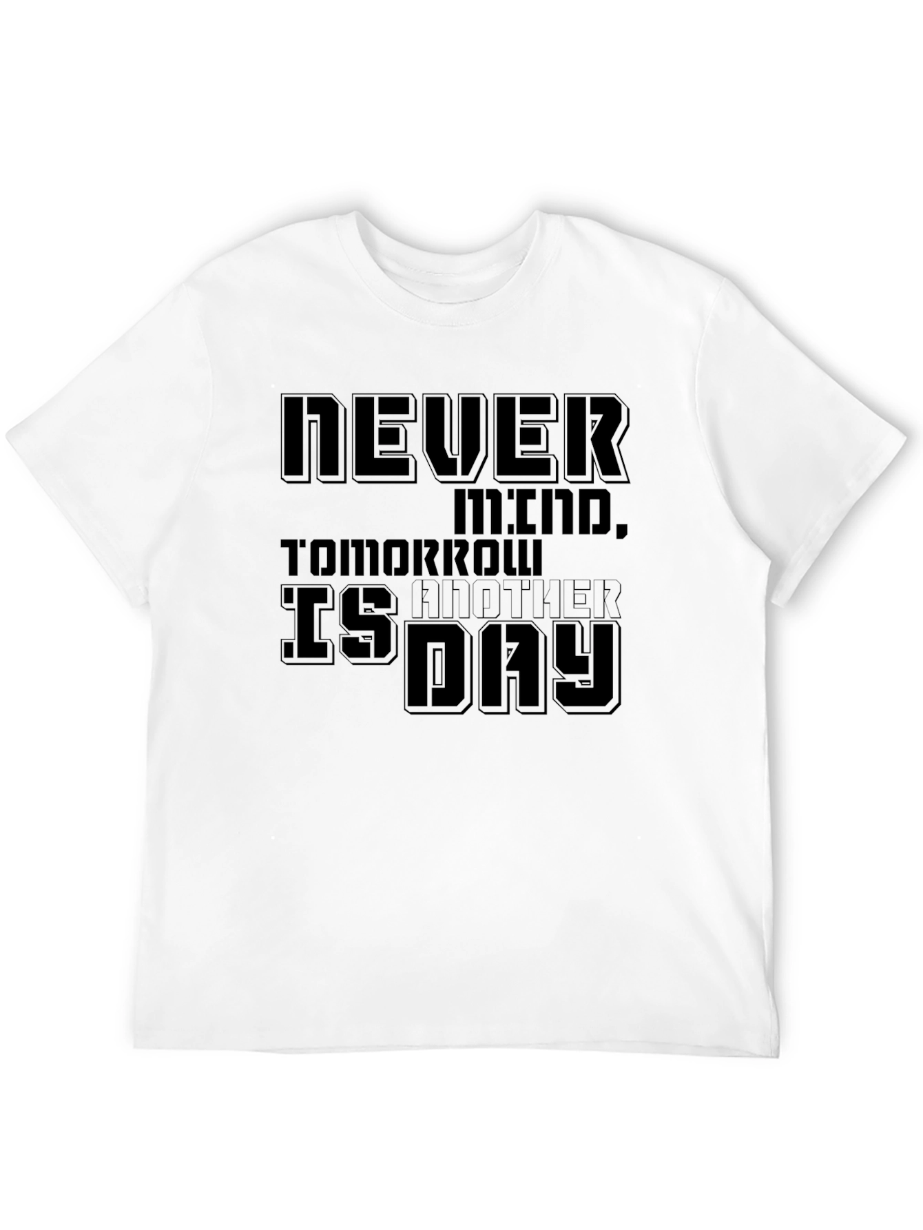 Never Mind Black Graphic T-Shirt