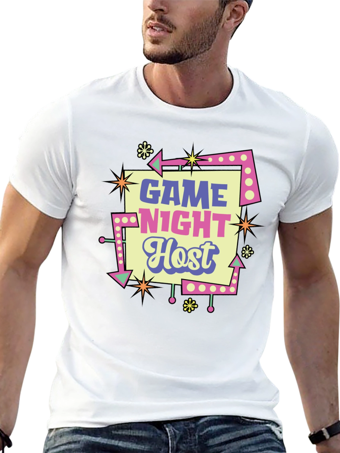 Game Night Host Retro Style T-Shirt