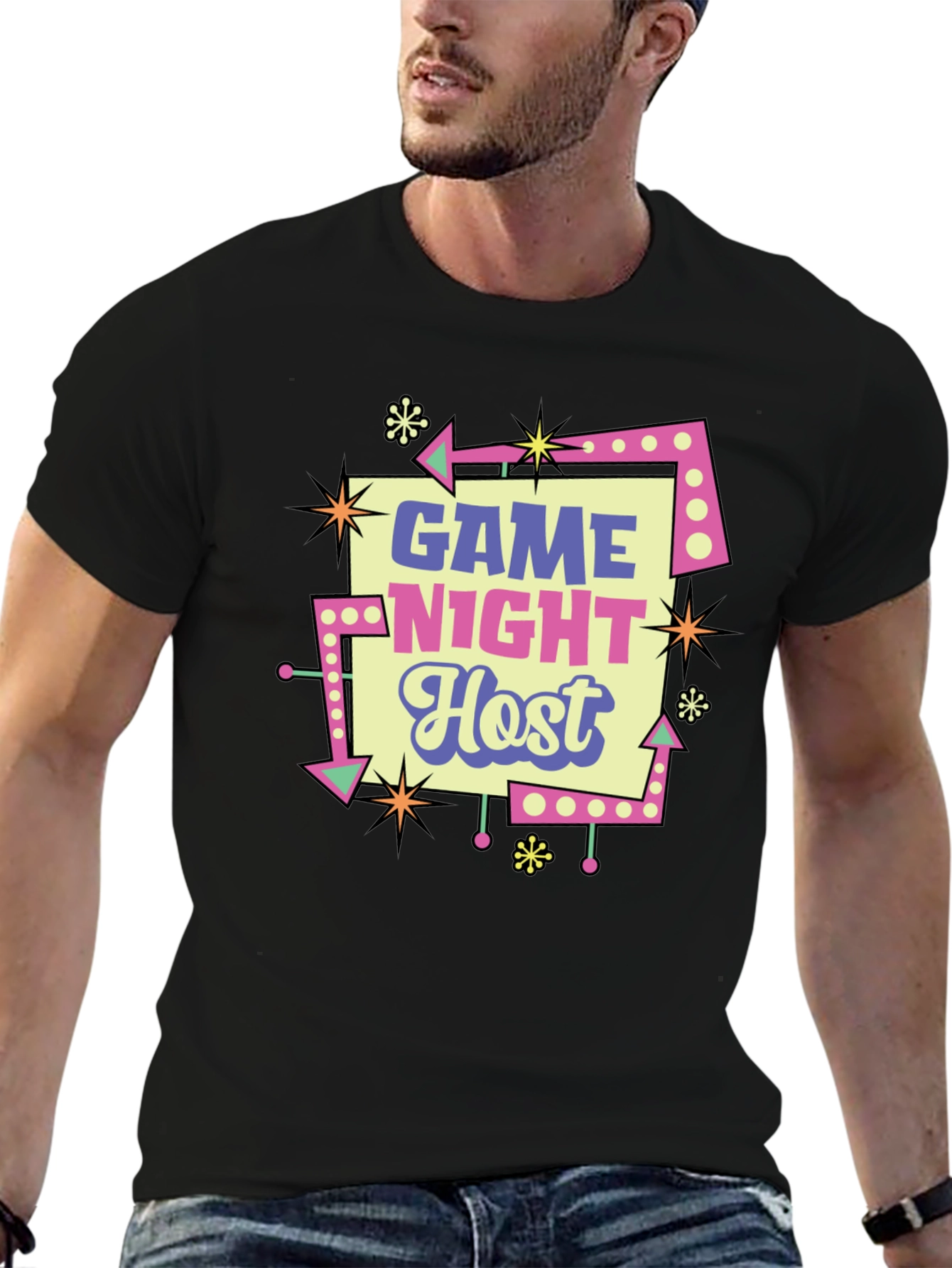 Game Night Host Retro Style T-Shirt