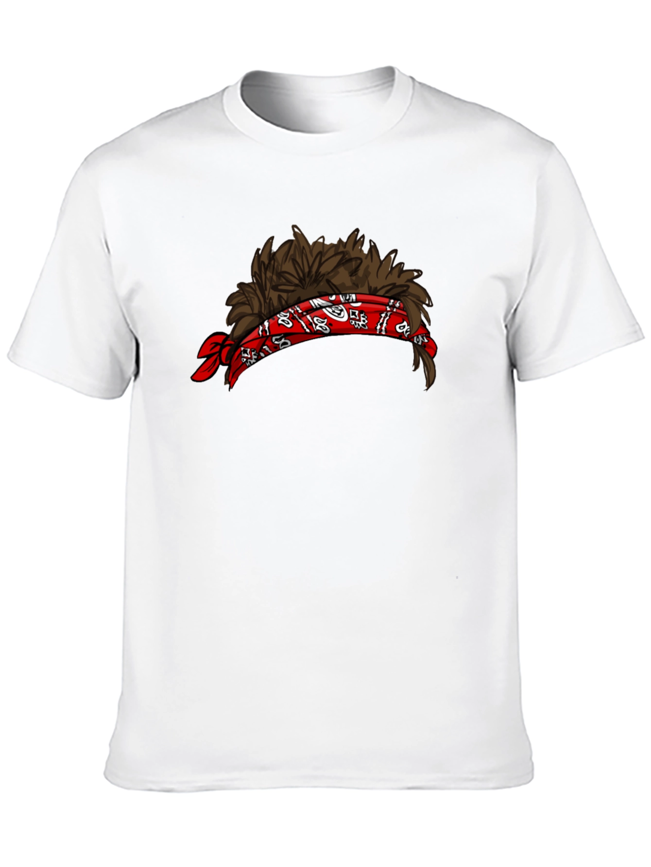 Mullet Headband Graphic Tee - Funny Novelty Shirt