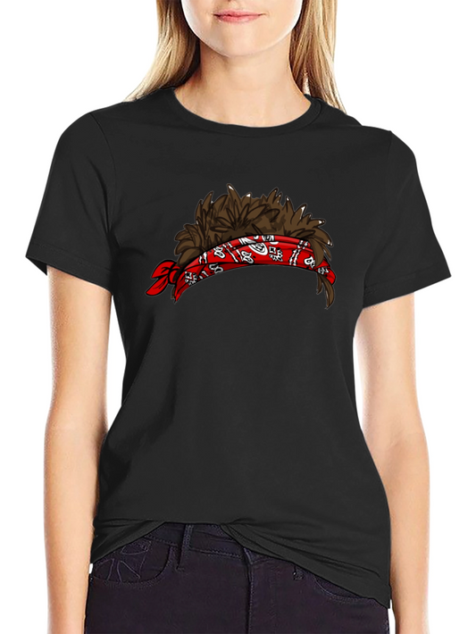 Mullet Headband Graphic Tee - Funny Novelty Shirt