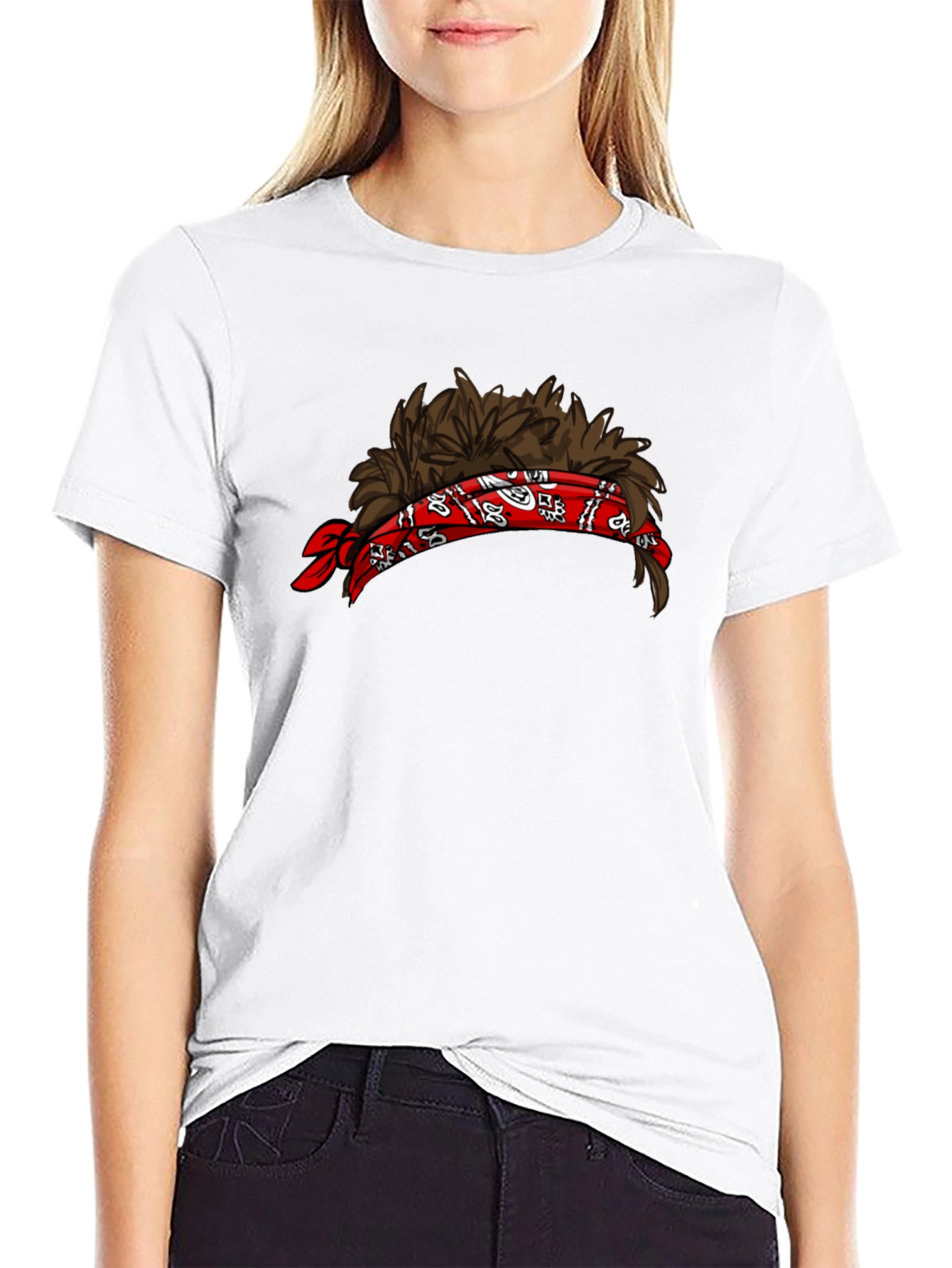 Mullet Headband Graphic Tee - Funny Novelty Shirt
