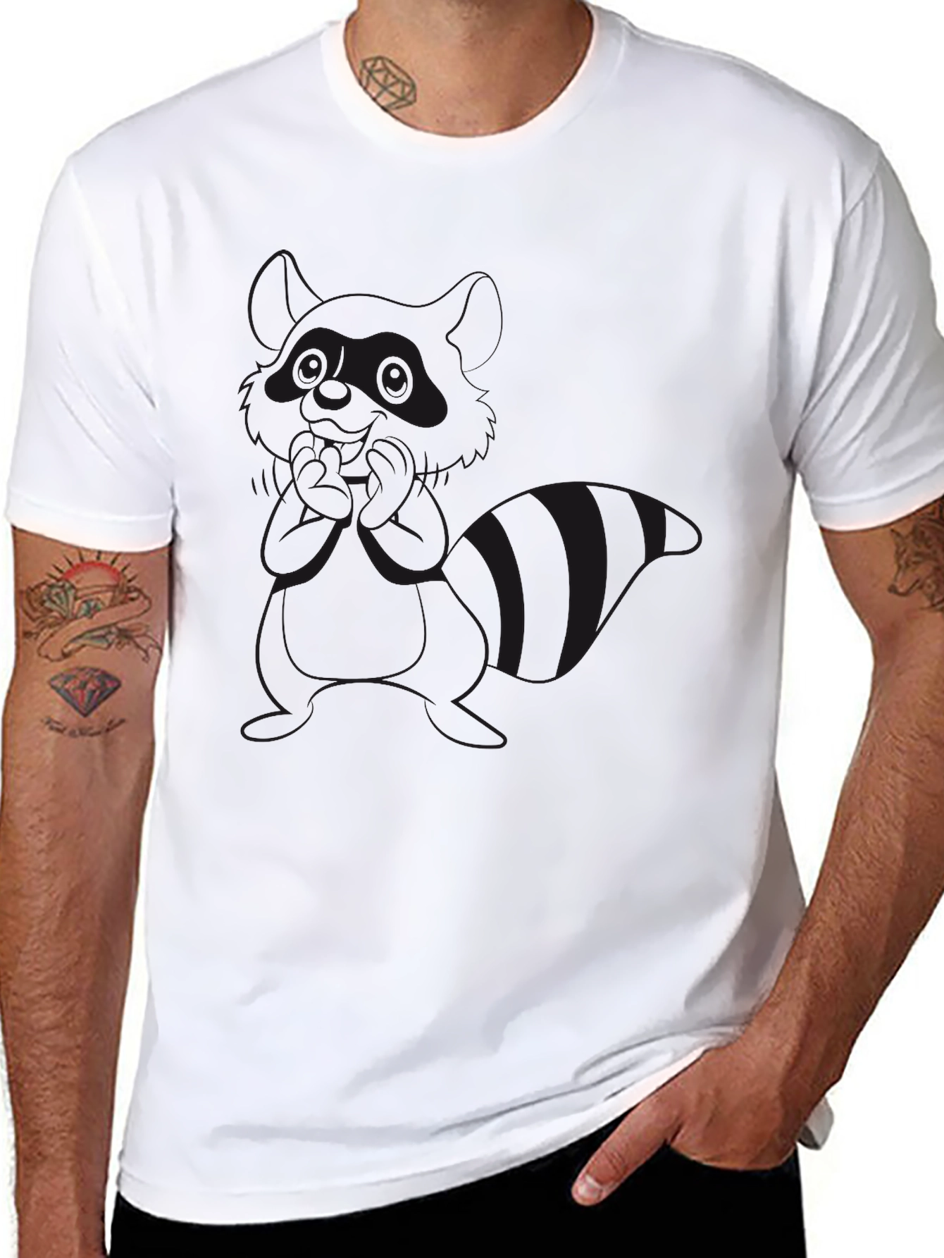 Mens Black Crew Neck Short Sleeve T-Shirt