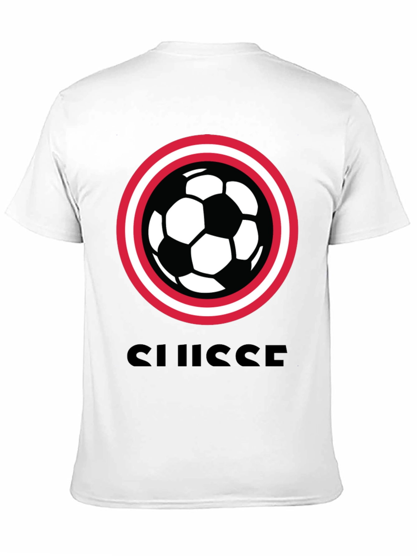 Swiss Football T-Shirt - Black Soccer Tee