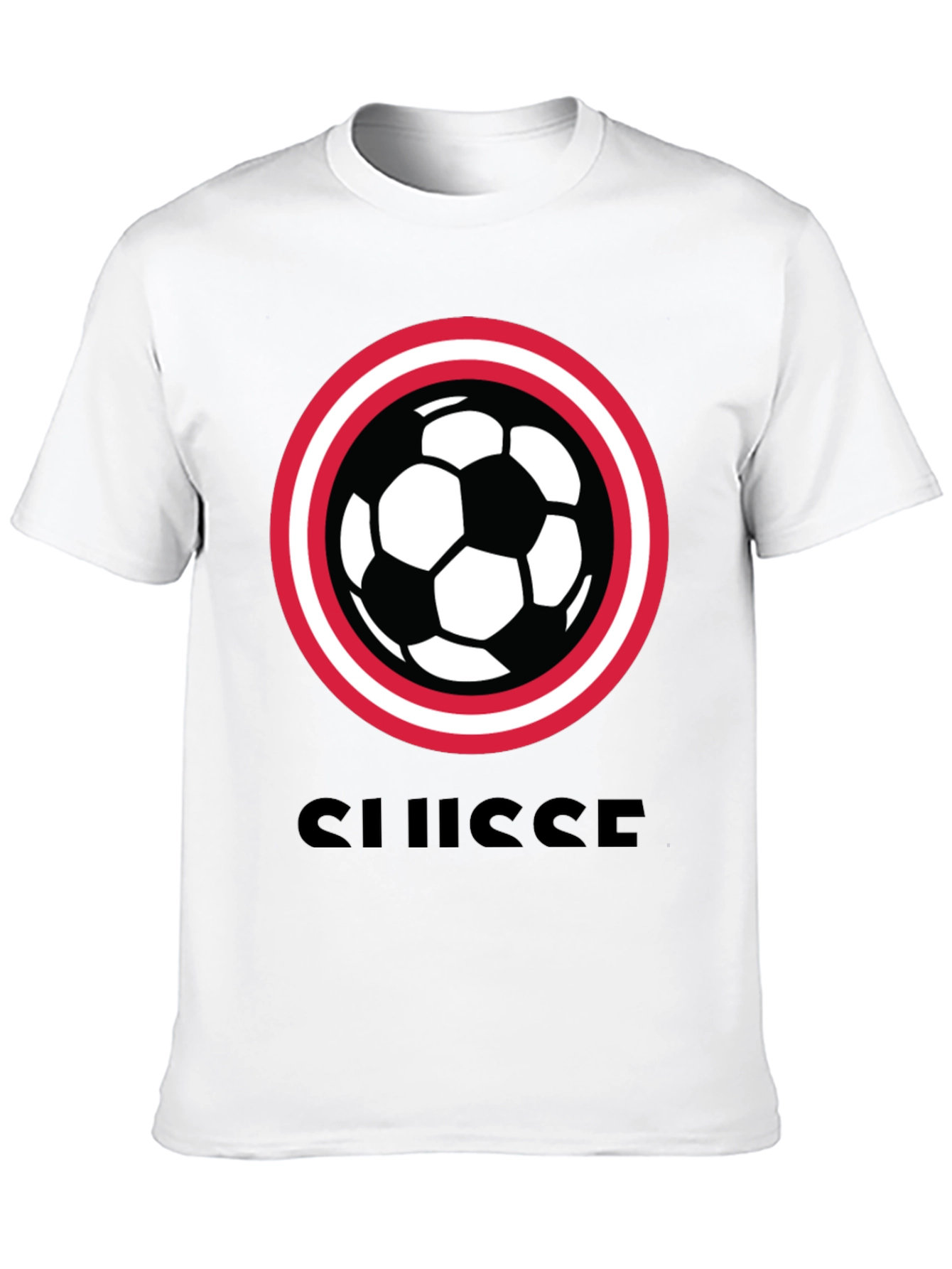 Swiss Football T-Shirt - Black Soccer Tee