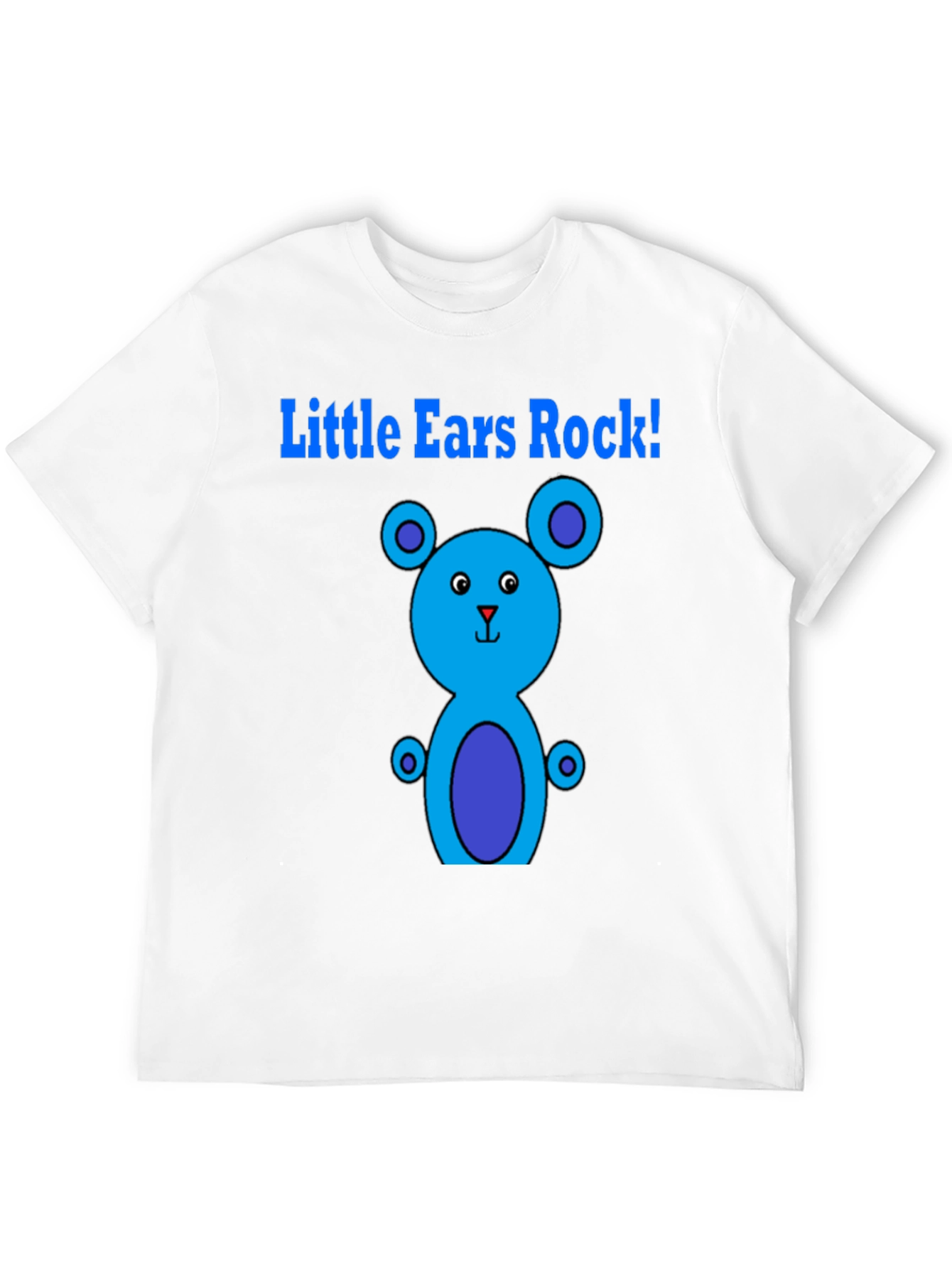 Little Ears Rock! Black Graphic T-Shirt