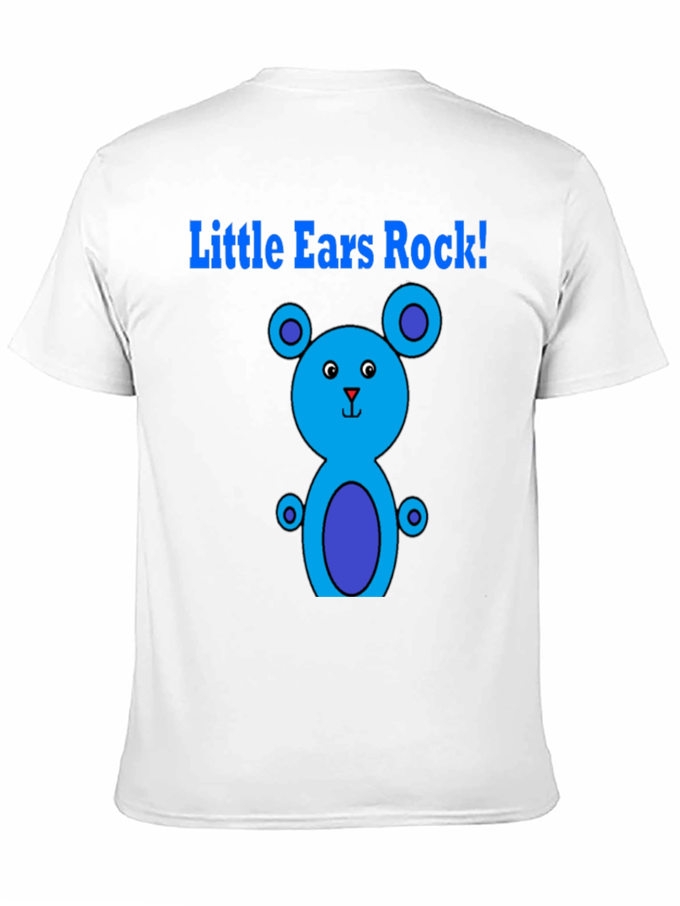 Little Ears Rock! Black Graphic T-Shirt