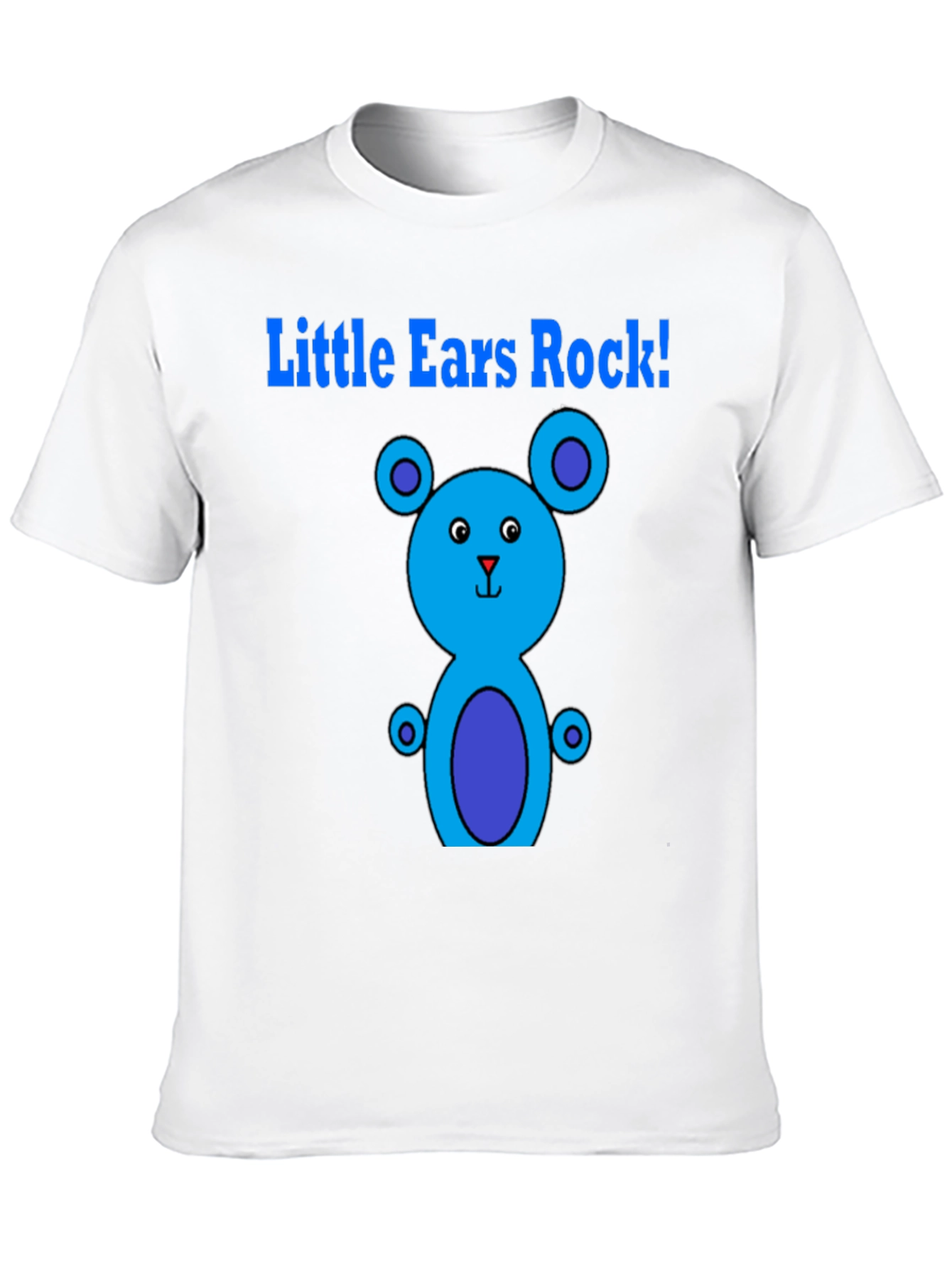 Little Ears Rock! Black Graphic T-Shirt