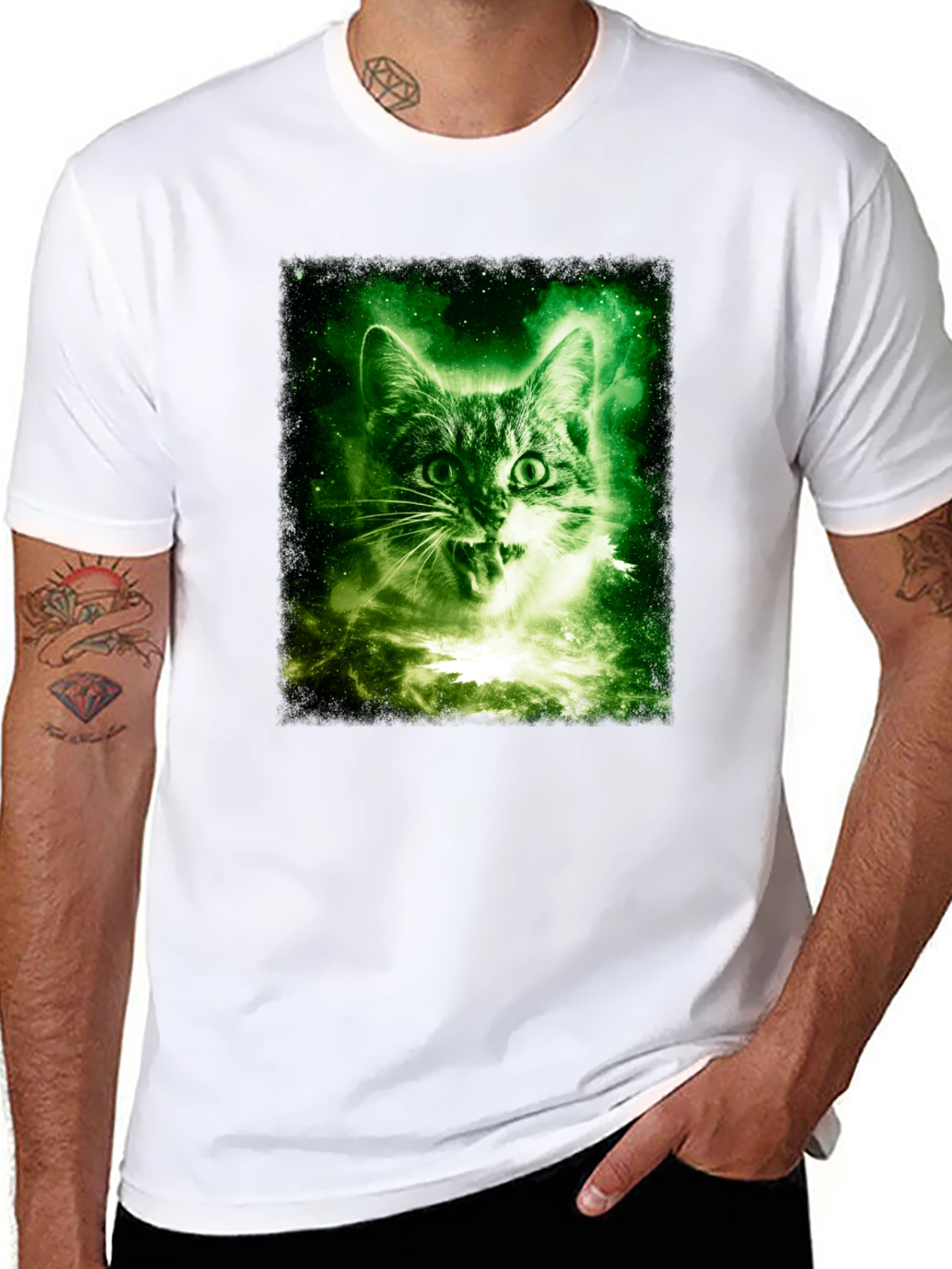 Cosmic Cat Graphic T-Shirt