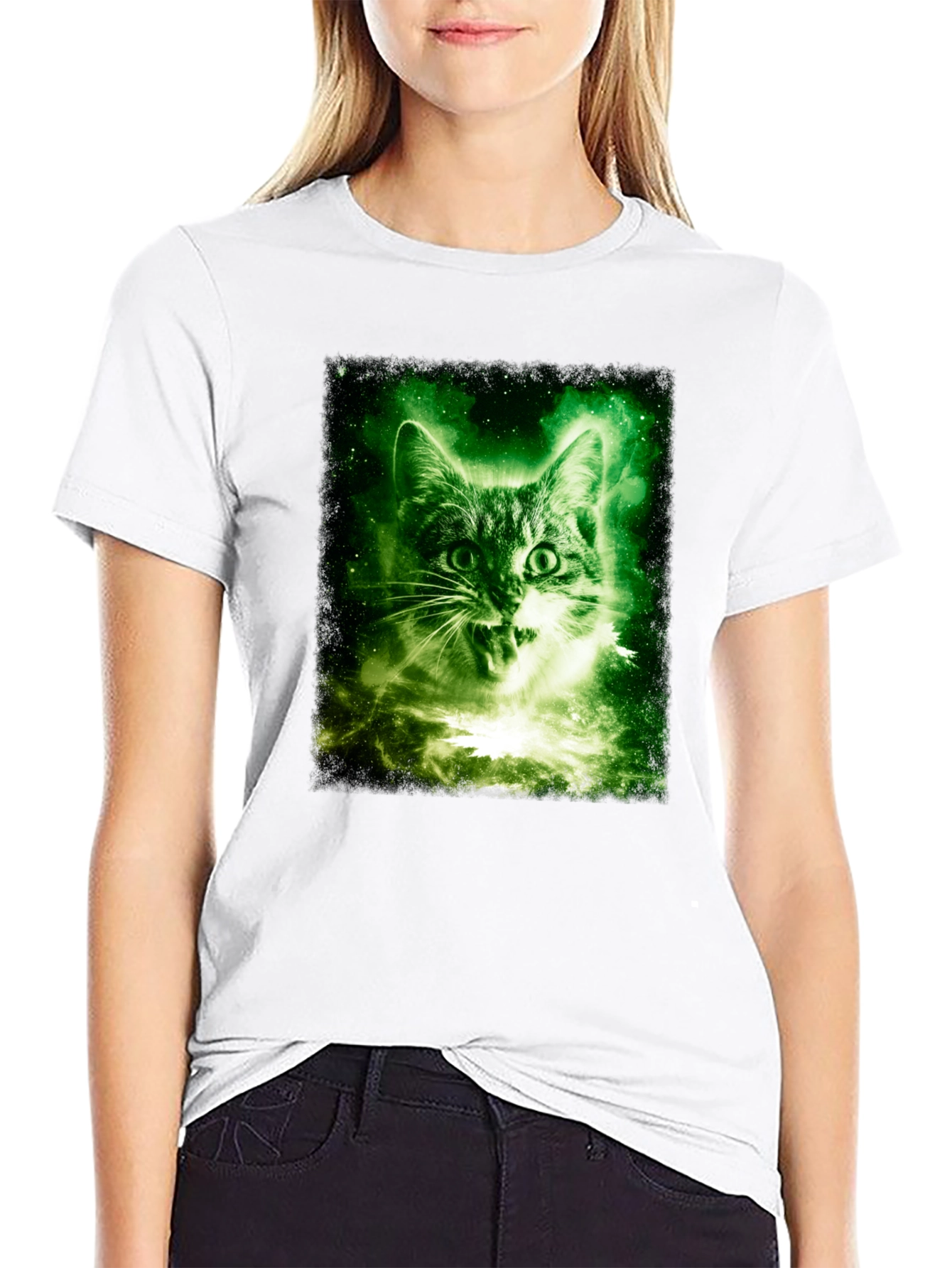 Cosmic Cat Graphic T-Shirt