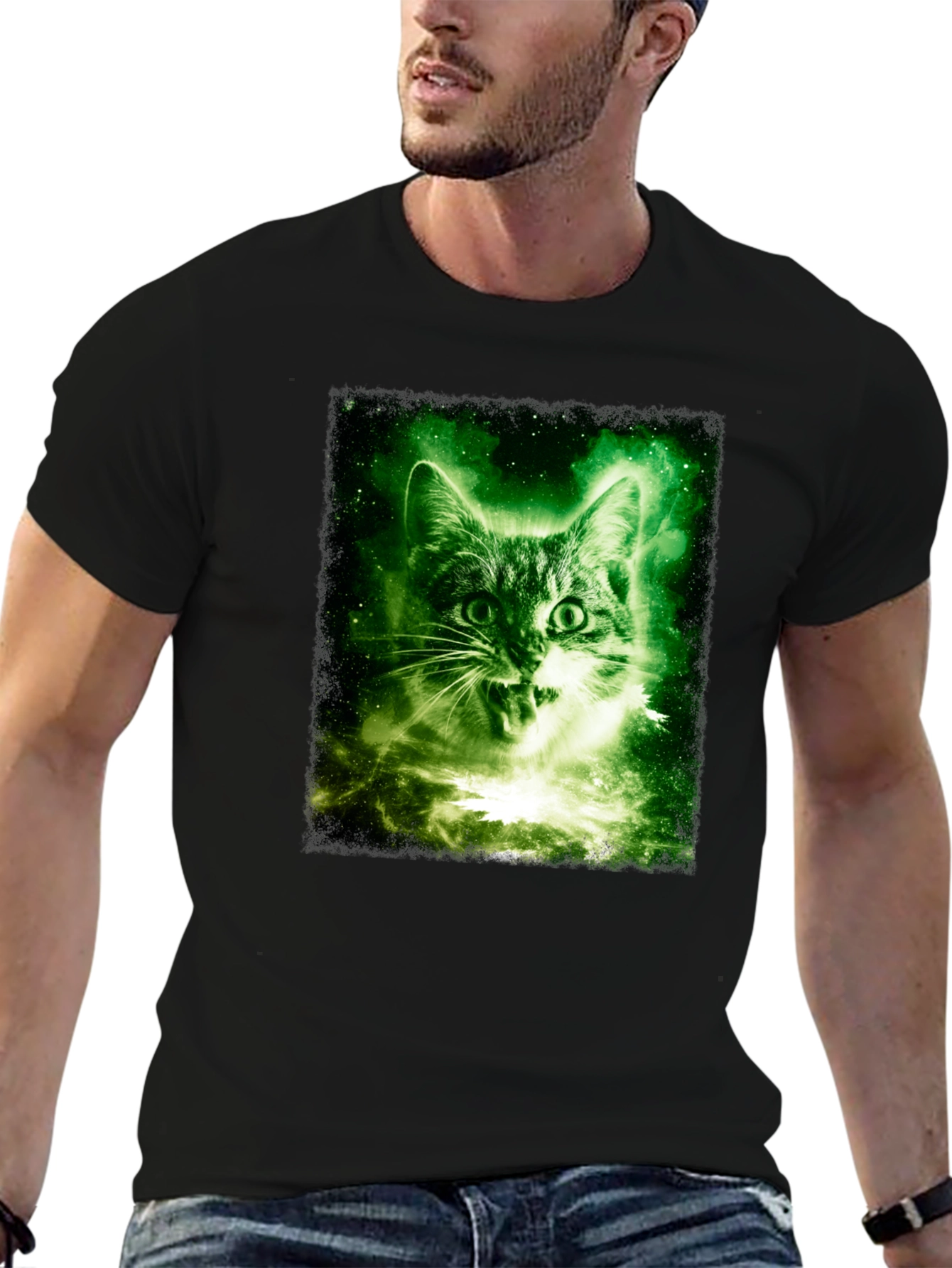 Cosmic Cat Graphic T-Shirt