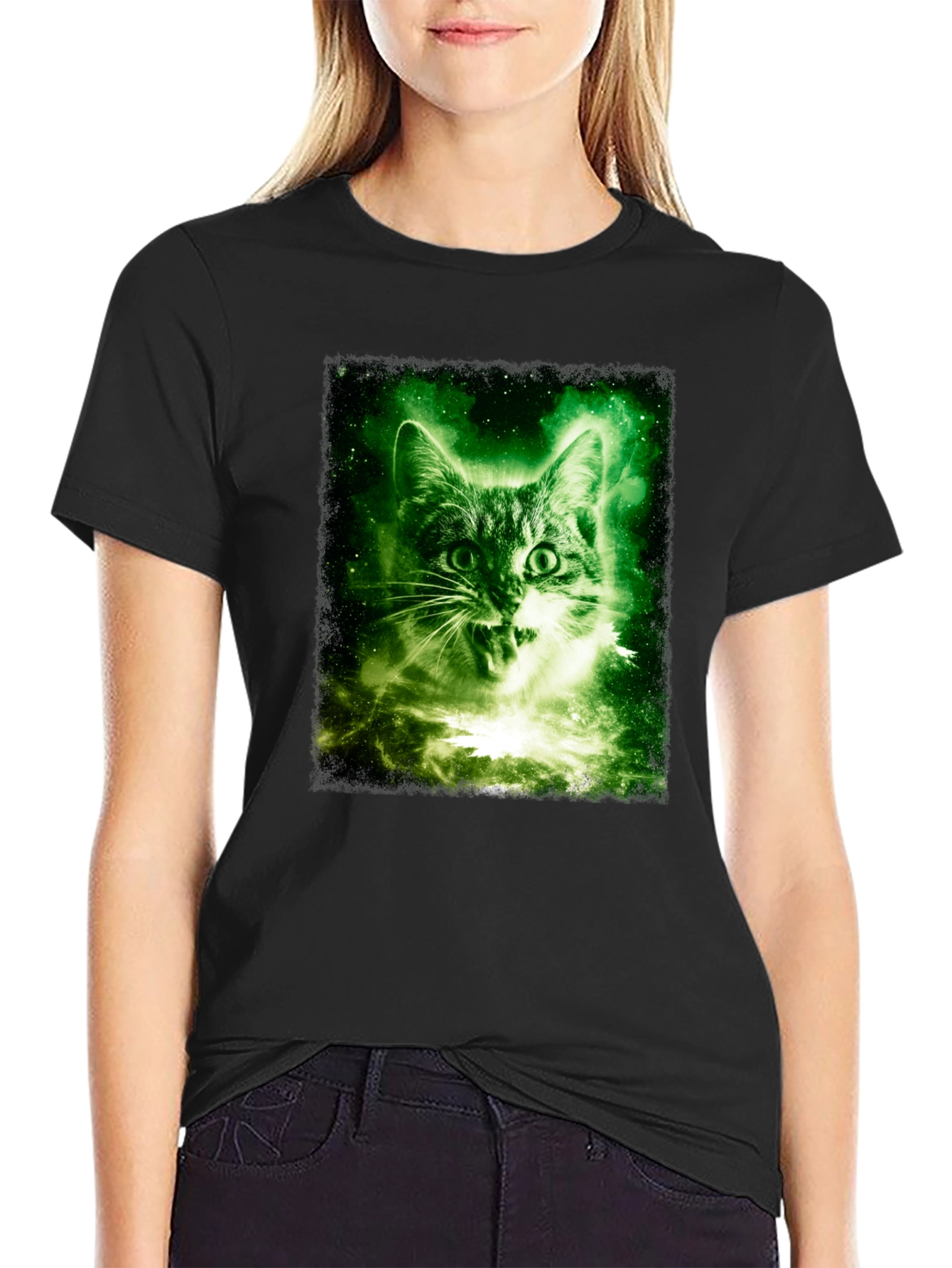 Cosmic Cat Graphic T-Shirt