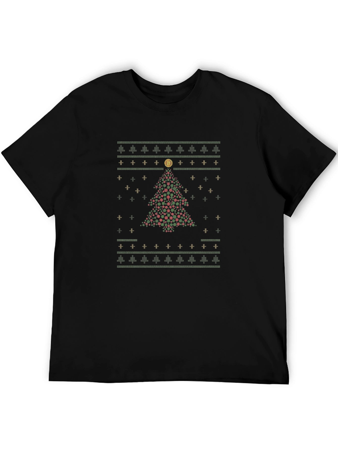 Bitcoin Christmas Tree Ugly Sweater T-Shirt