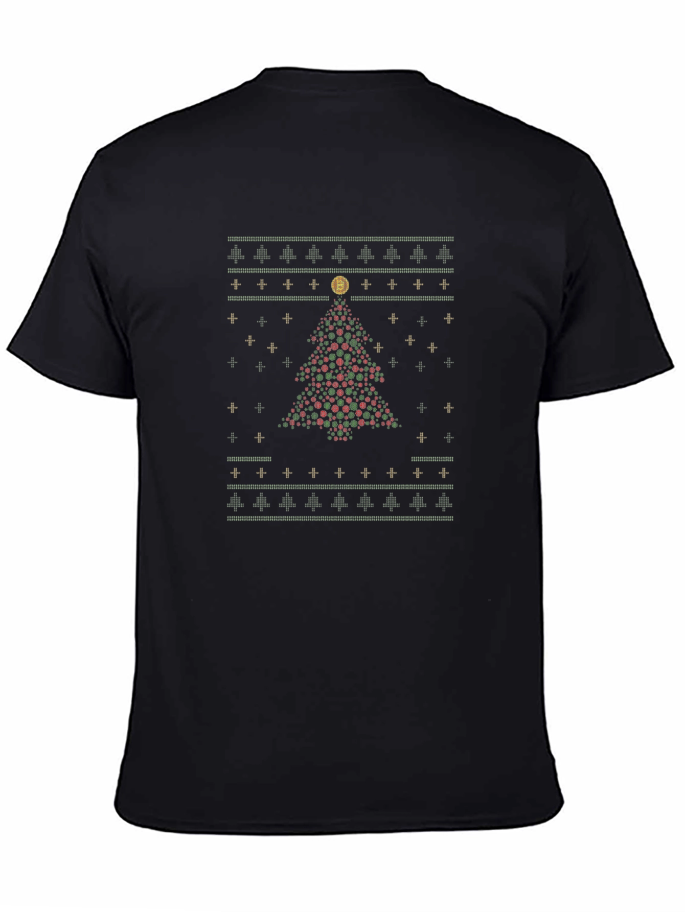 Bitcoin Christmas Tree Ugly Sweater T-Shirt