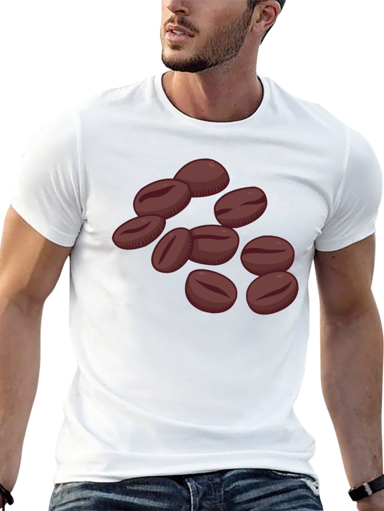 Coffee Bean Graphic Tee - Unisex Black T-Shirt